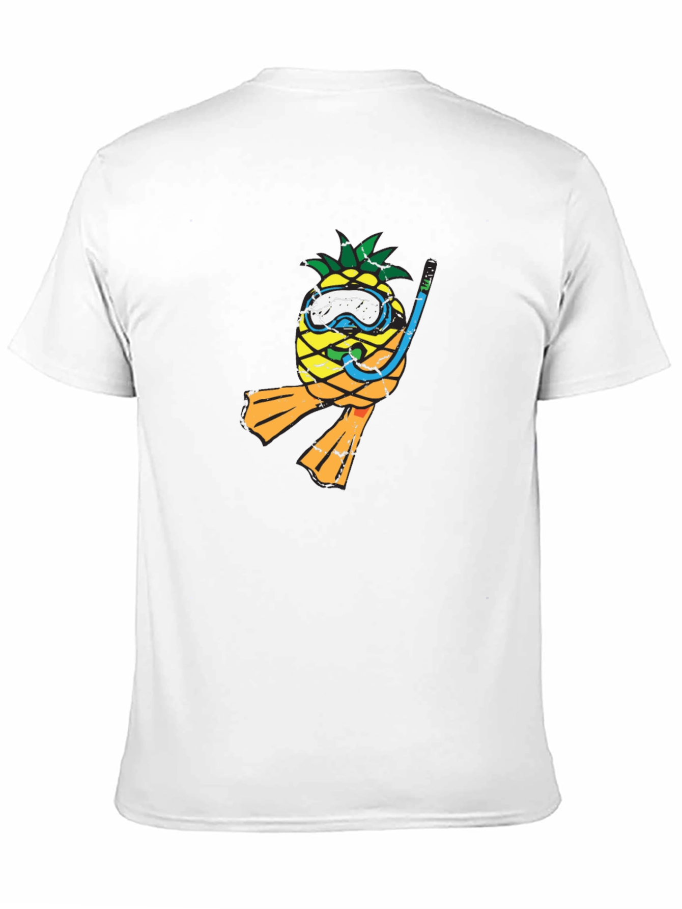Pineapple Scuba Diver Graphic Tee - Black T-Shirt