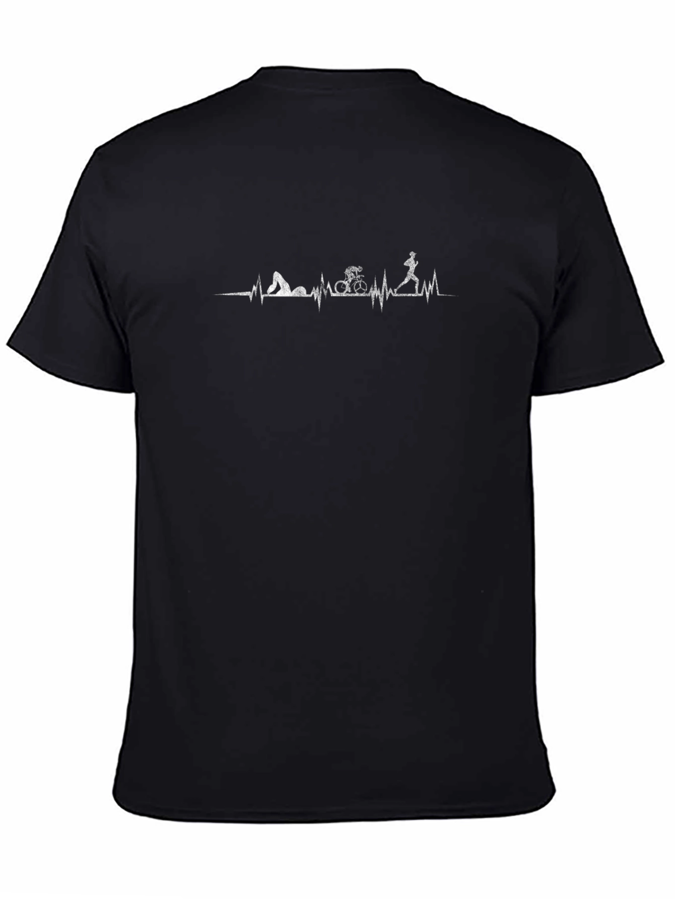 Triathlon Heartbeat T-Shirt - Run Bike Swim