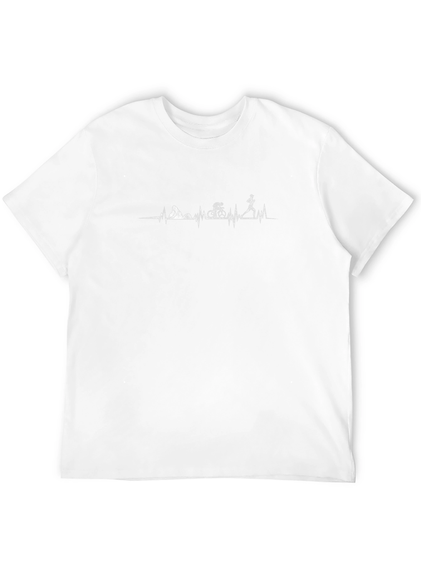 Triathlon Heartbeat T-Shirt - Run Bike Swim