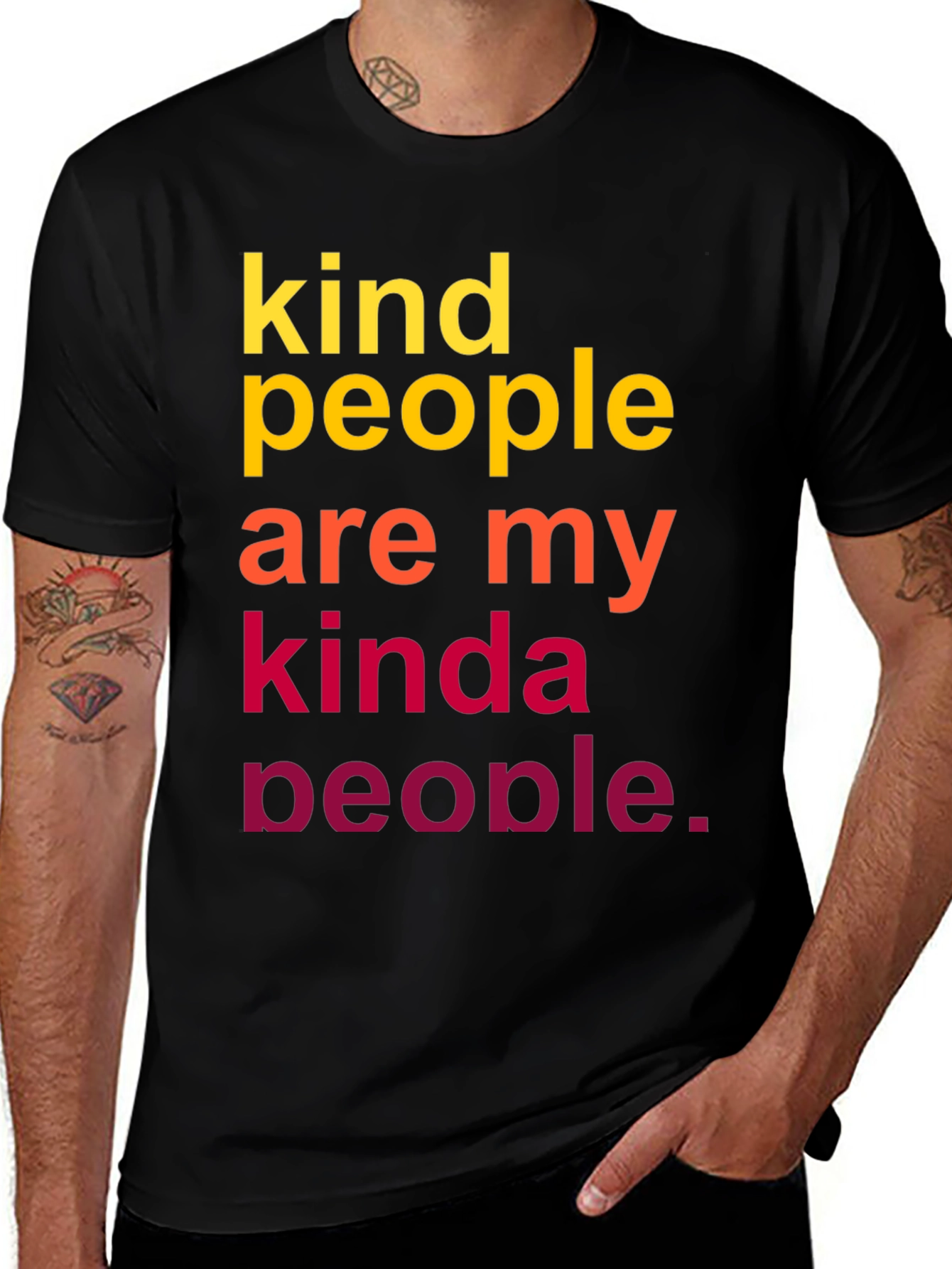 Kind People Graphic Tee - Black