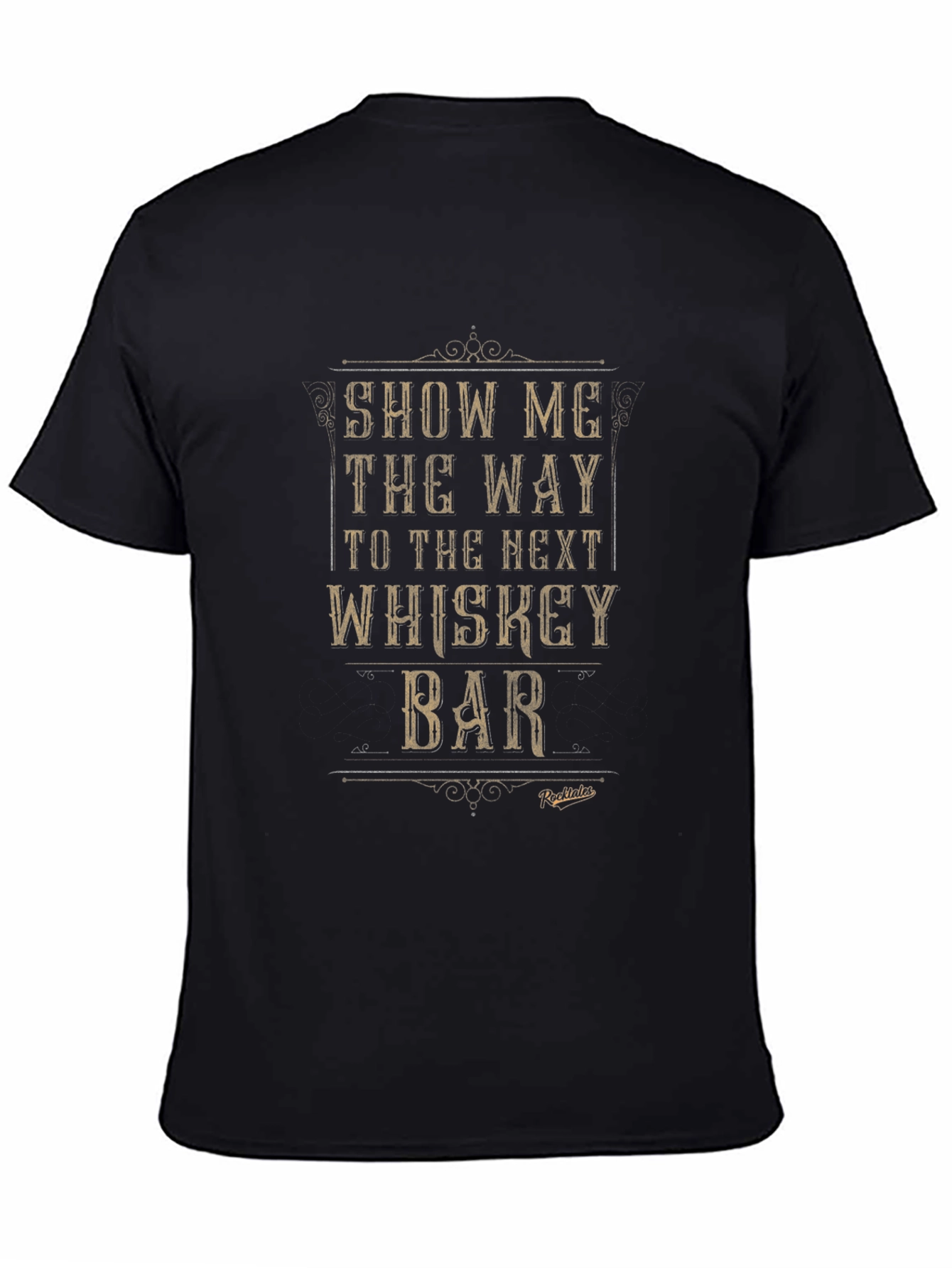 Whiskey Bar Graphic T-Shirt - Black