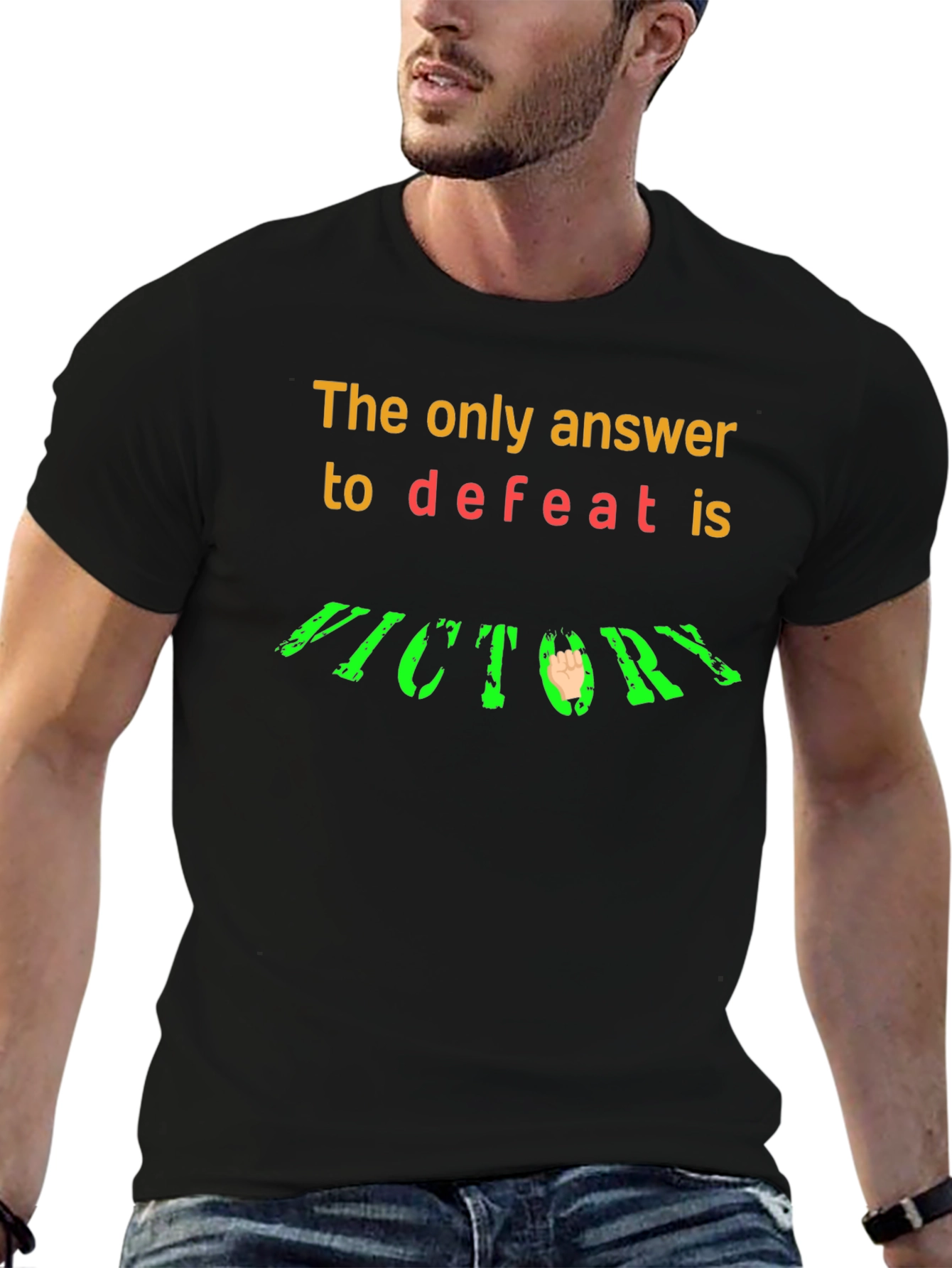 Victory T-Shirt: Answer to Defeat Graphic Tee