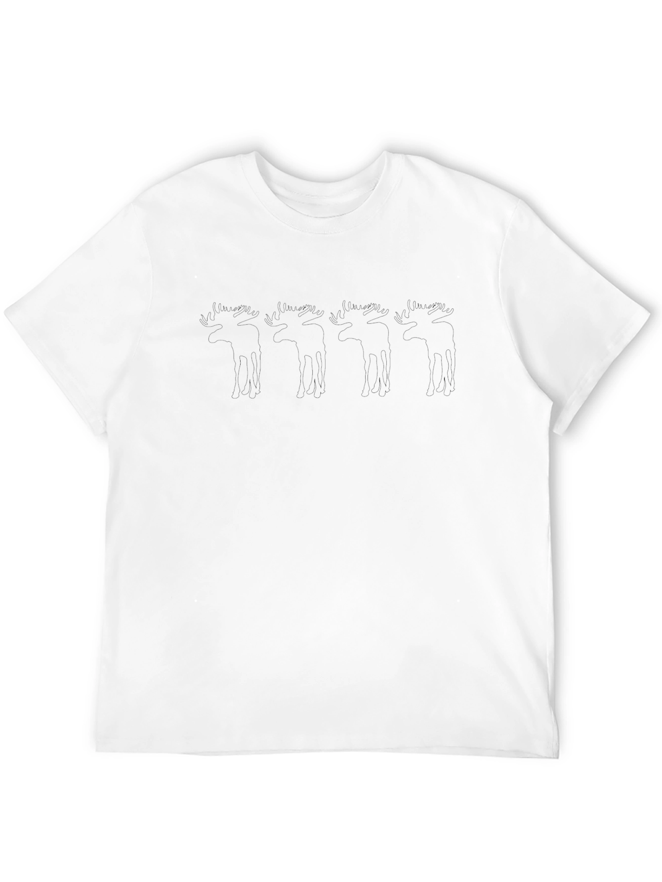 Mens Black Moose Graphic T-Shirt