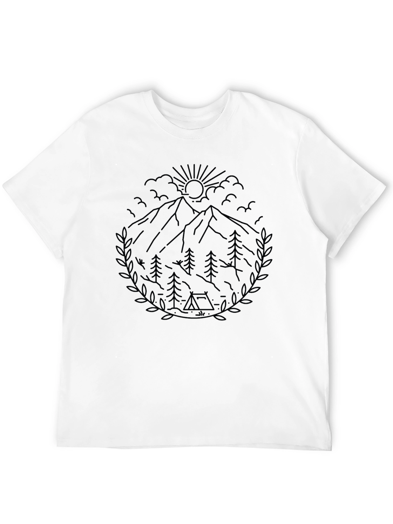 Mountain Adventure Graphic Tee - Black