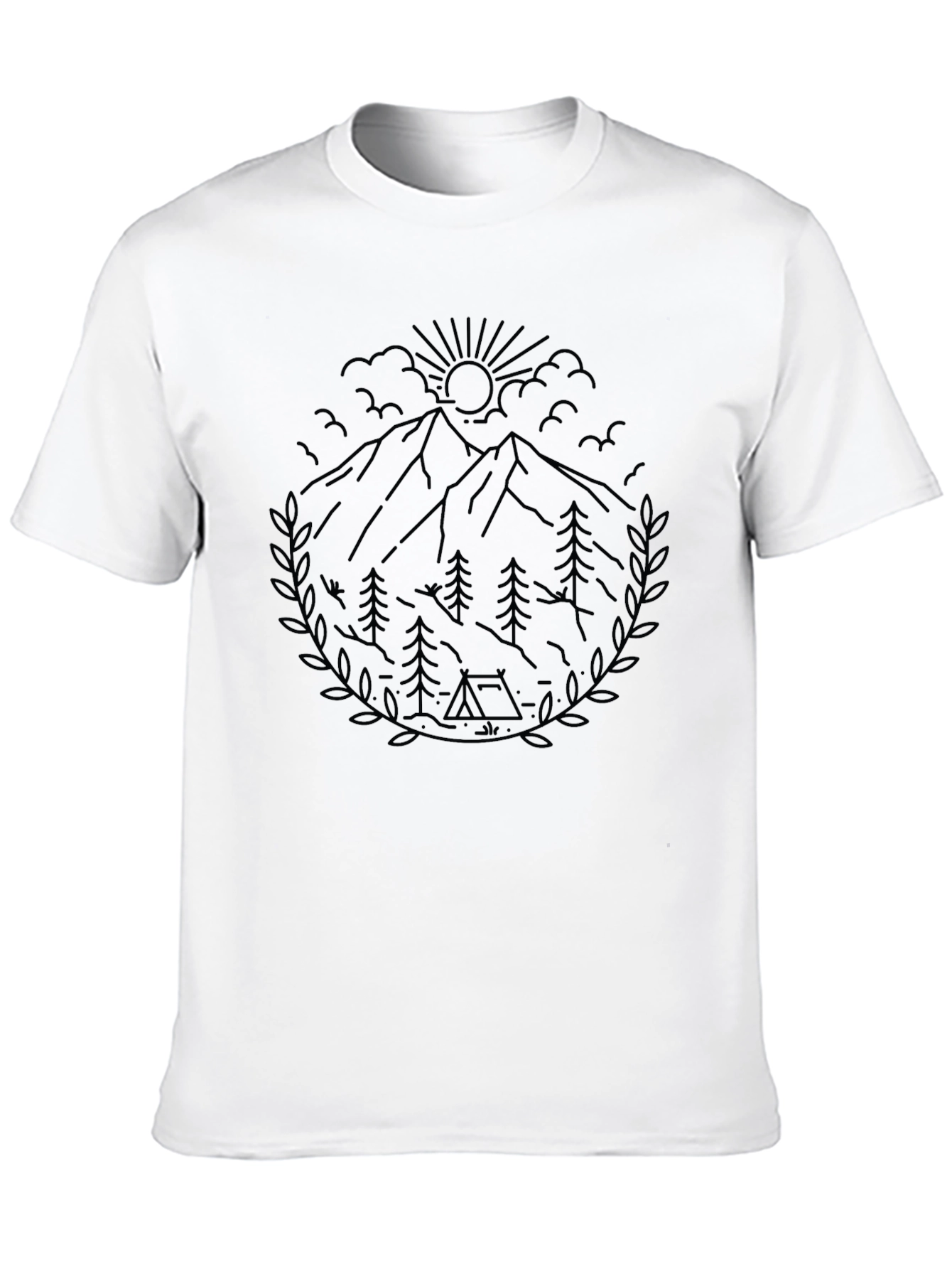 Mountain Adventure Graphic Tee - Black