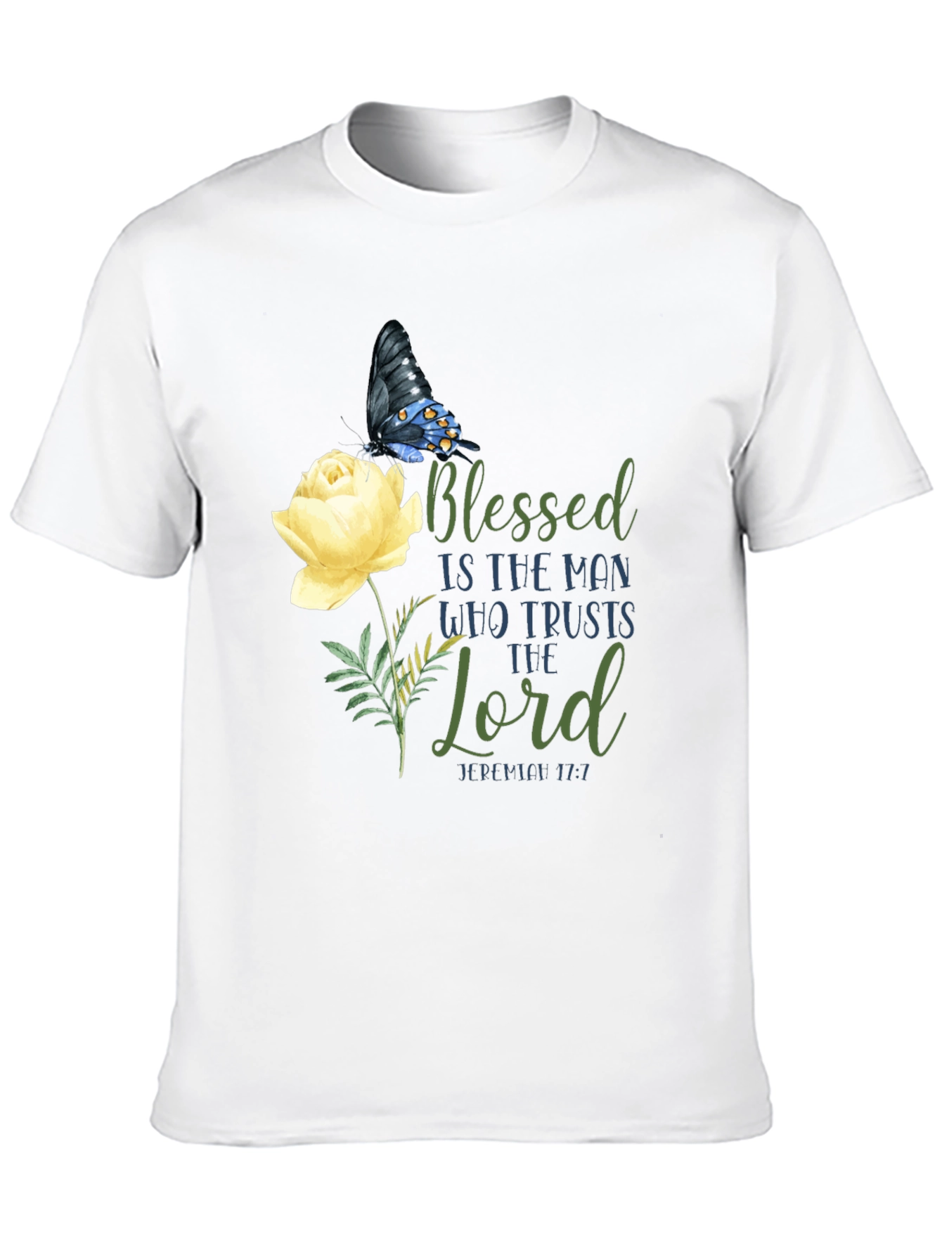 Blessed Butterfly Floral Graphic T-Shirt
