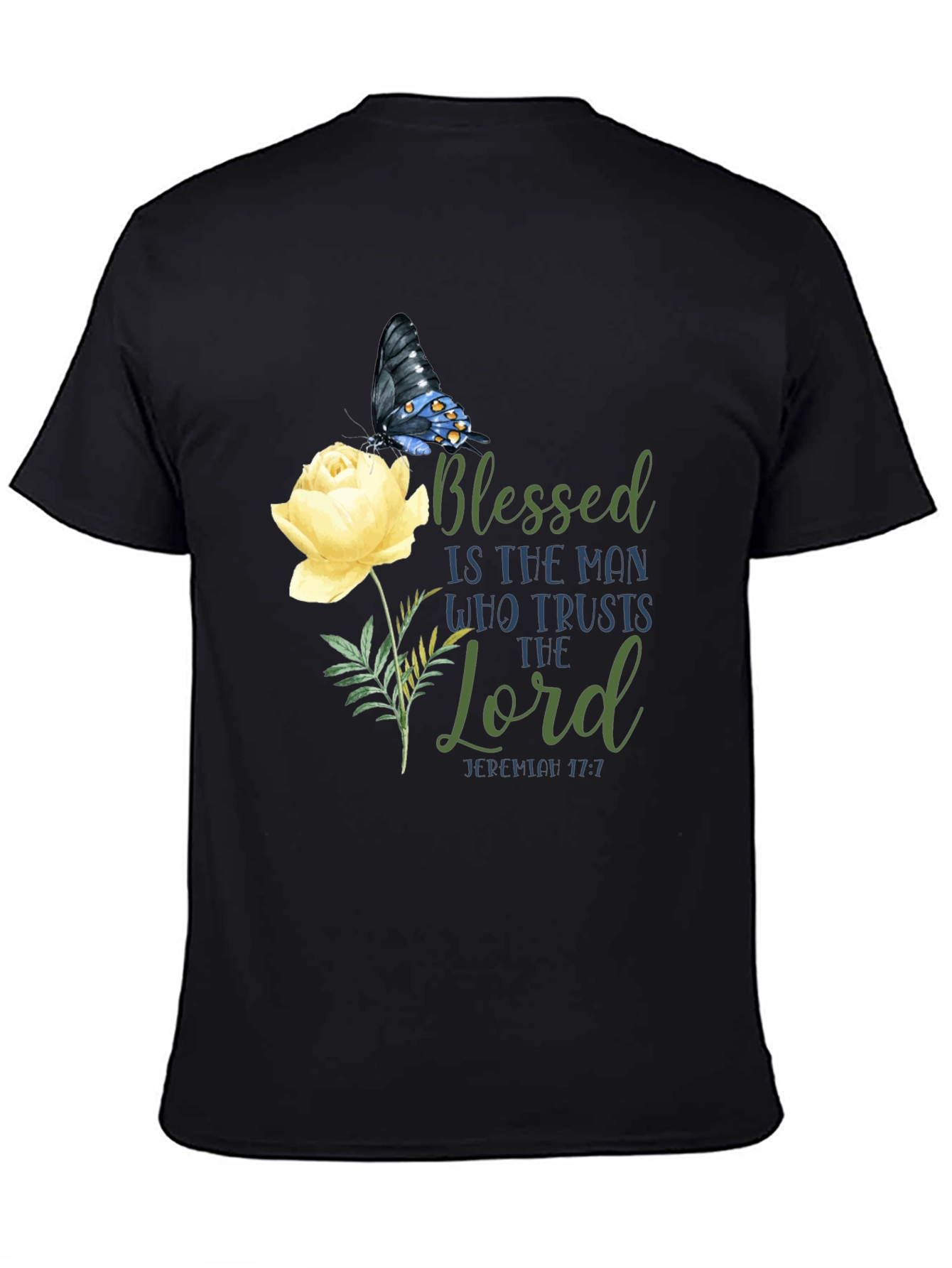 Blessed Butterfly Floral Graphic T-Shirt