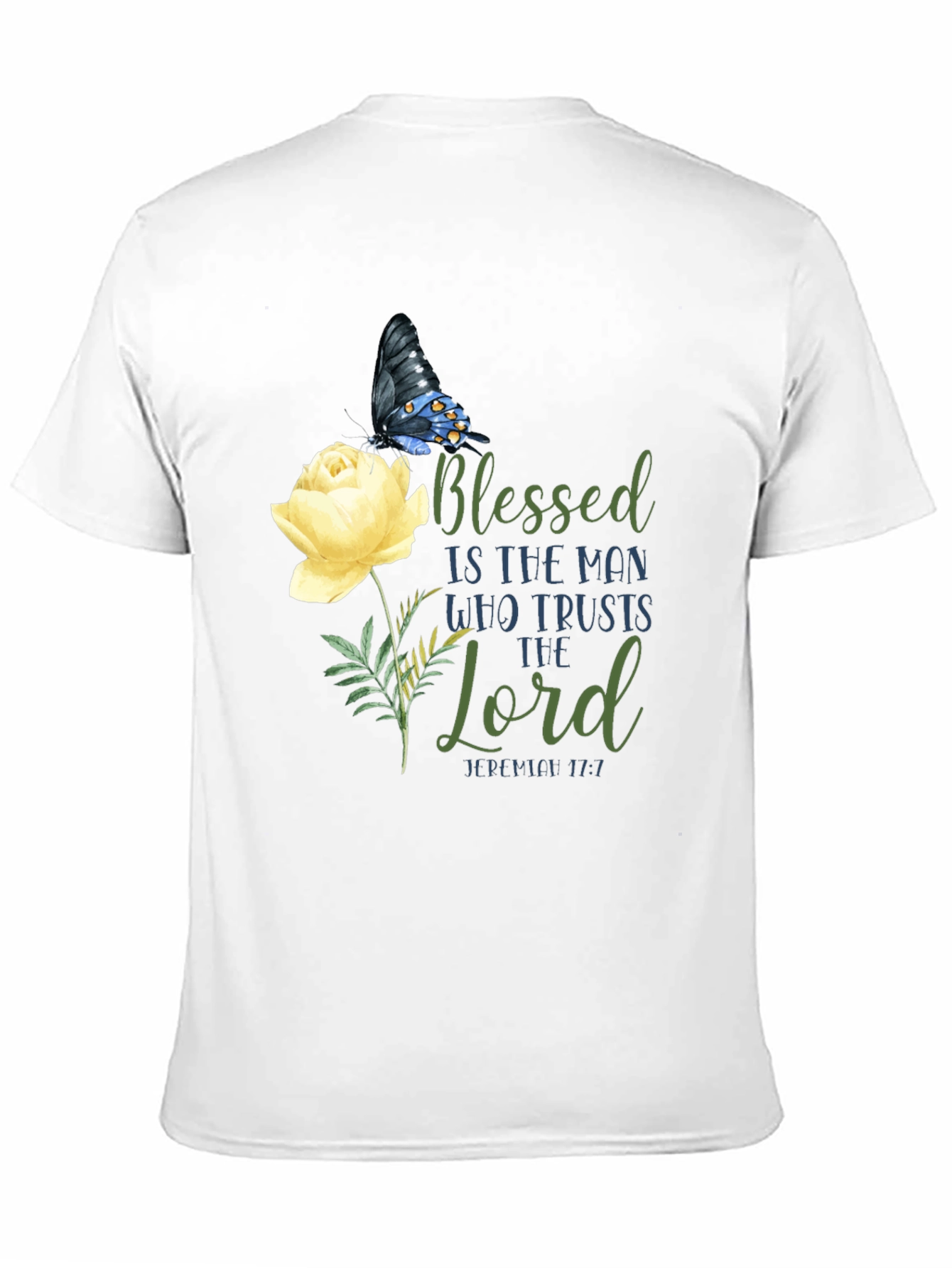 Blessed Butterfly Floral Graphic T-Shirt
