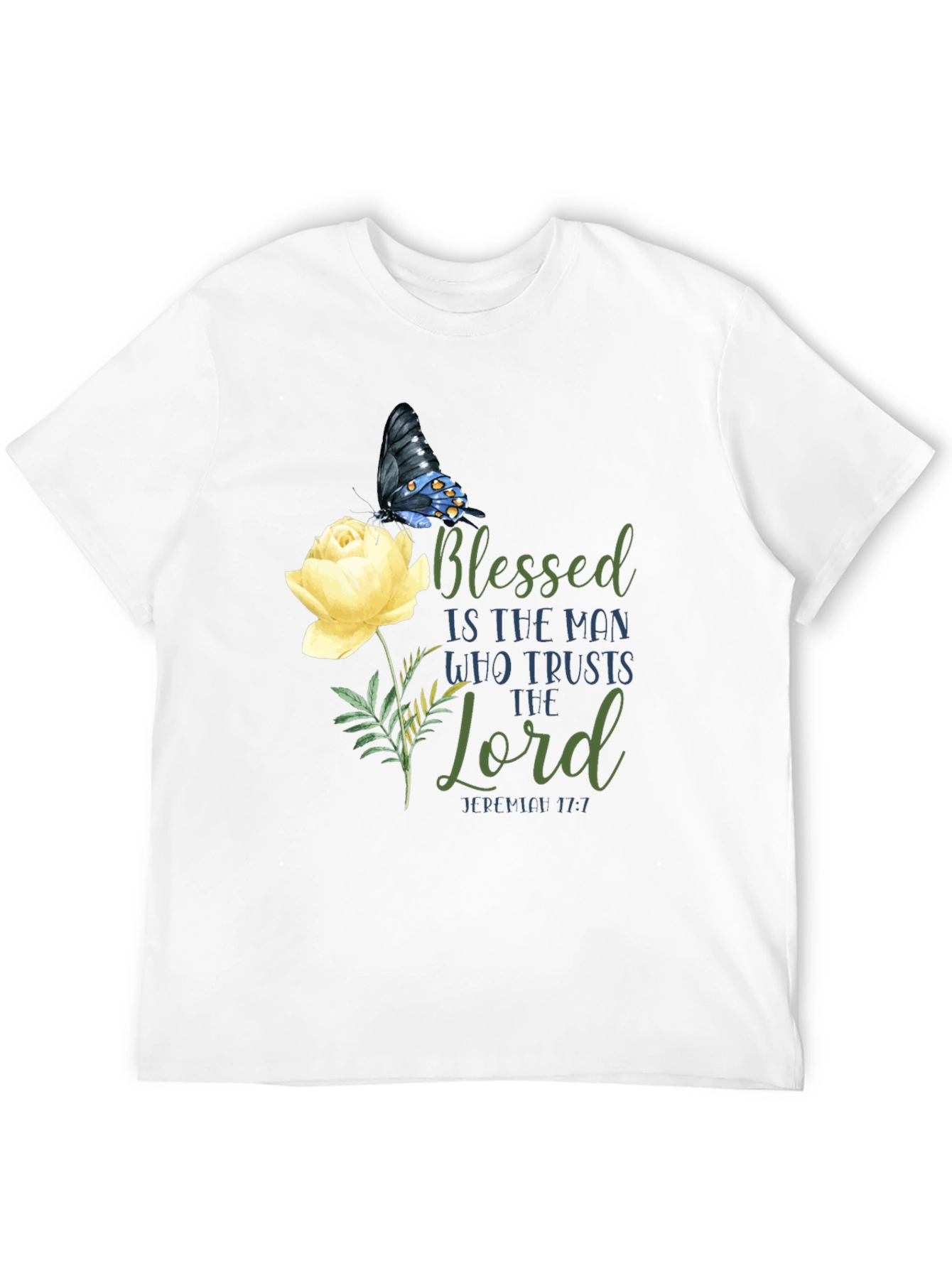 Blessed Butterfly Floral Graphic T-Shirt