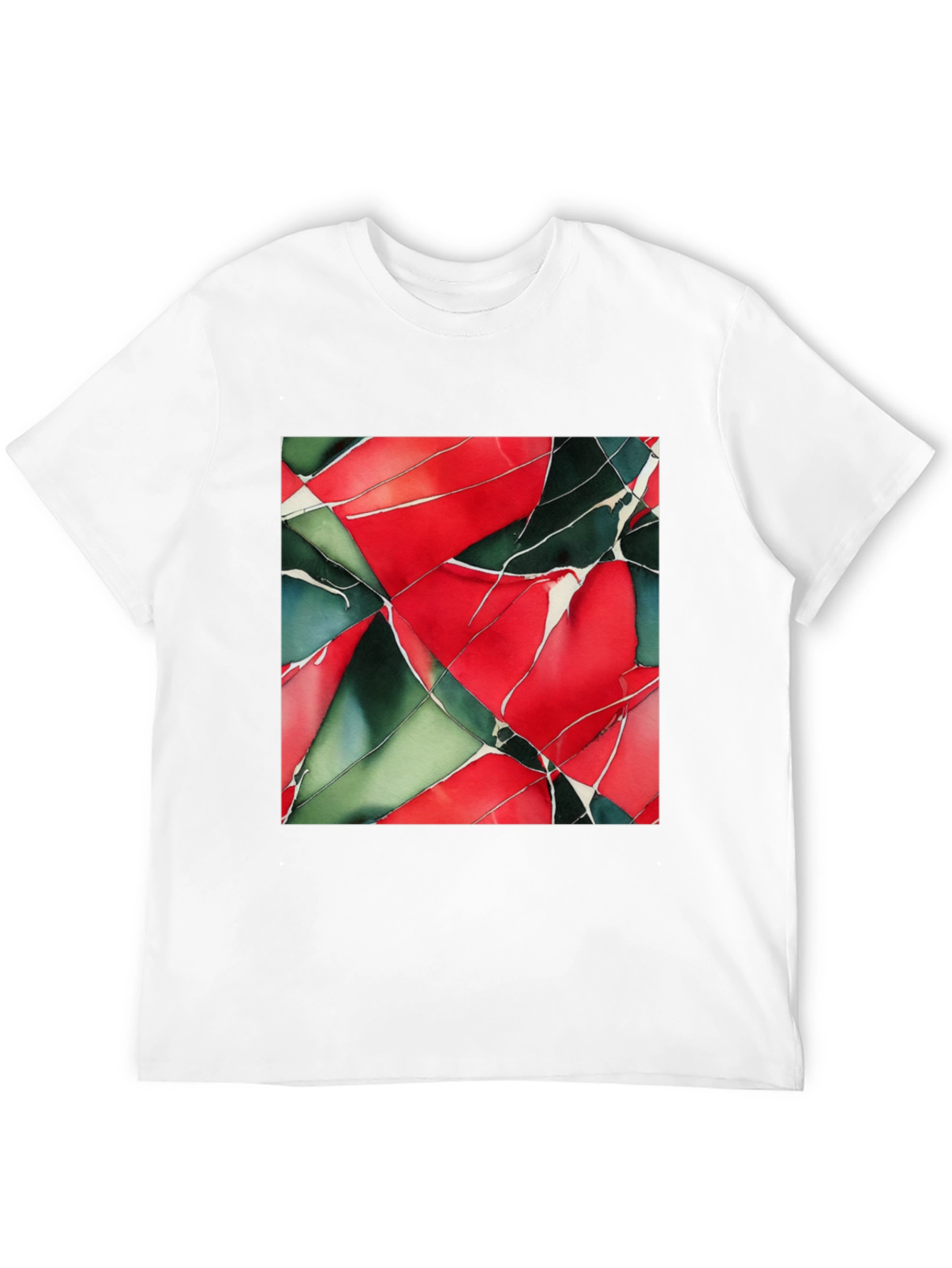 Abstract Geometric Art Print Black T-Shirt