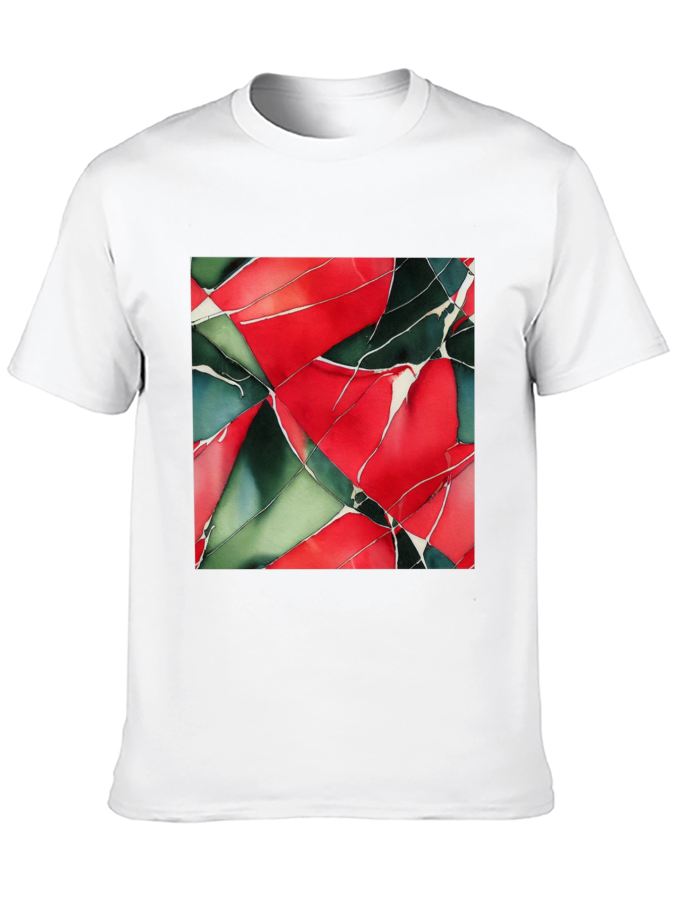 Abstract Geometric Art Print Black T-Shirt