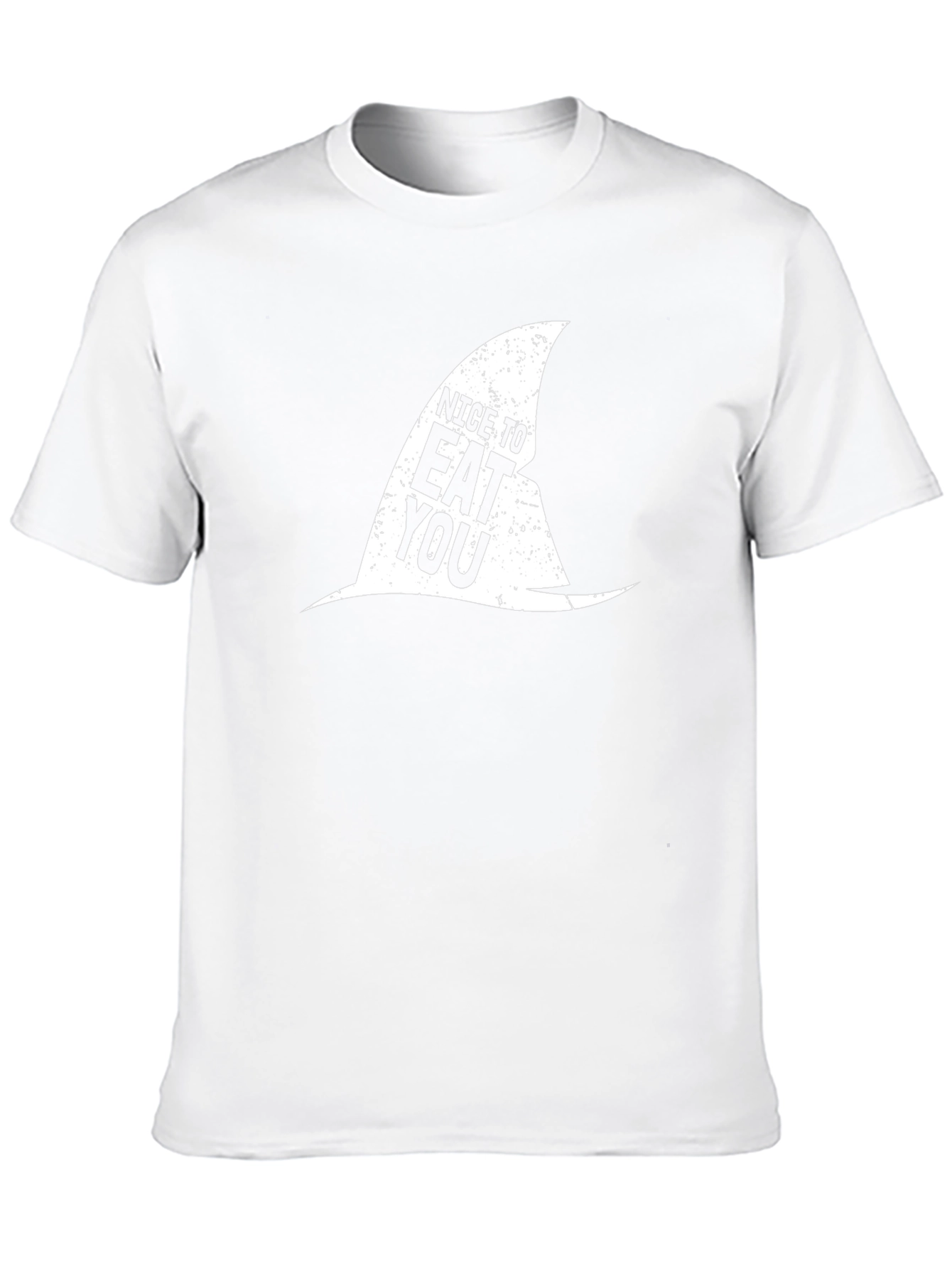 Nice To Eat You Shark Fin Black T-Shirt