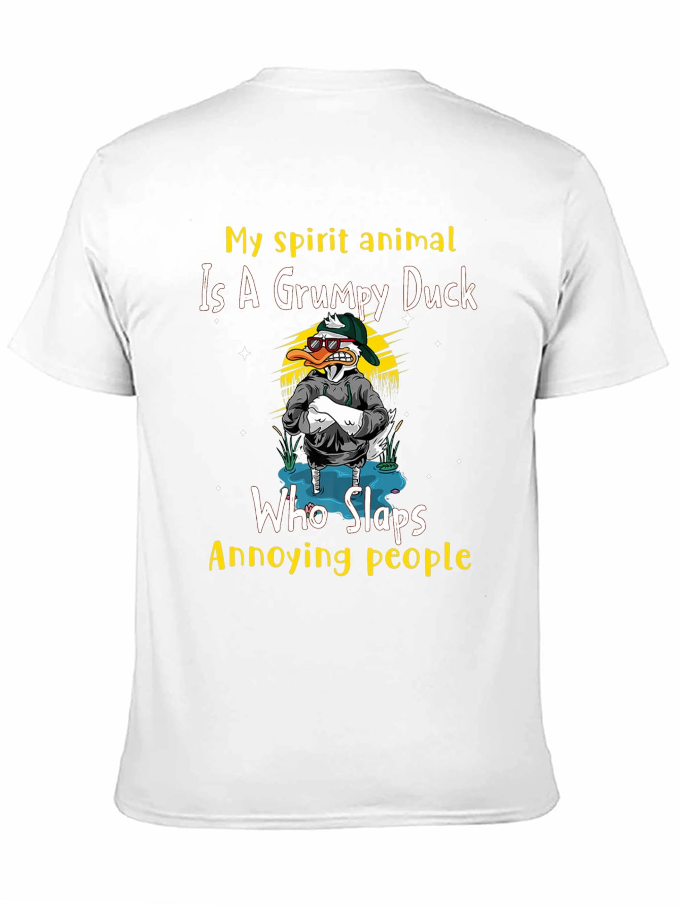 Grumpy Duck Slaps Annoying People T-Shirt