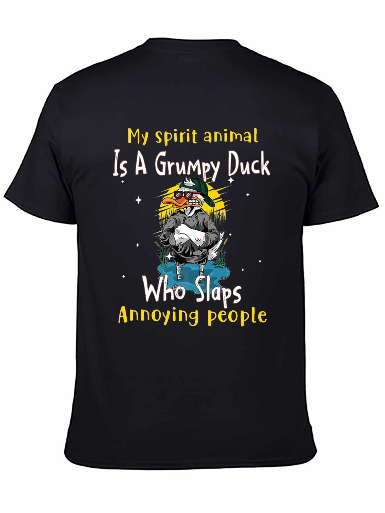 Grumpy Duck Slaps Annoying People T-Shirt