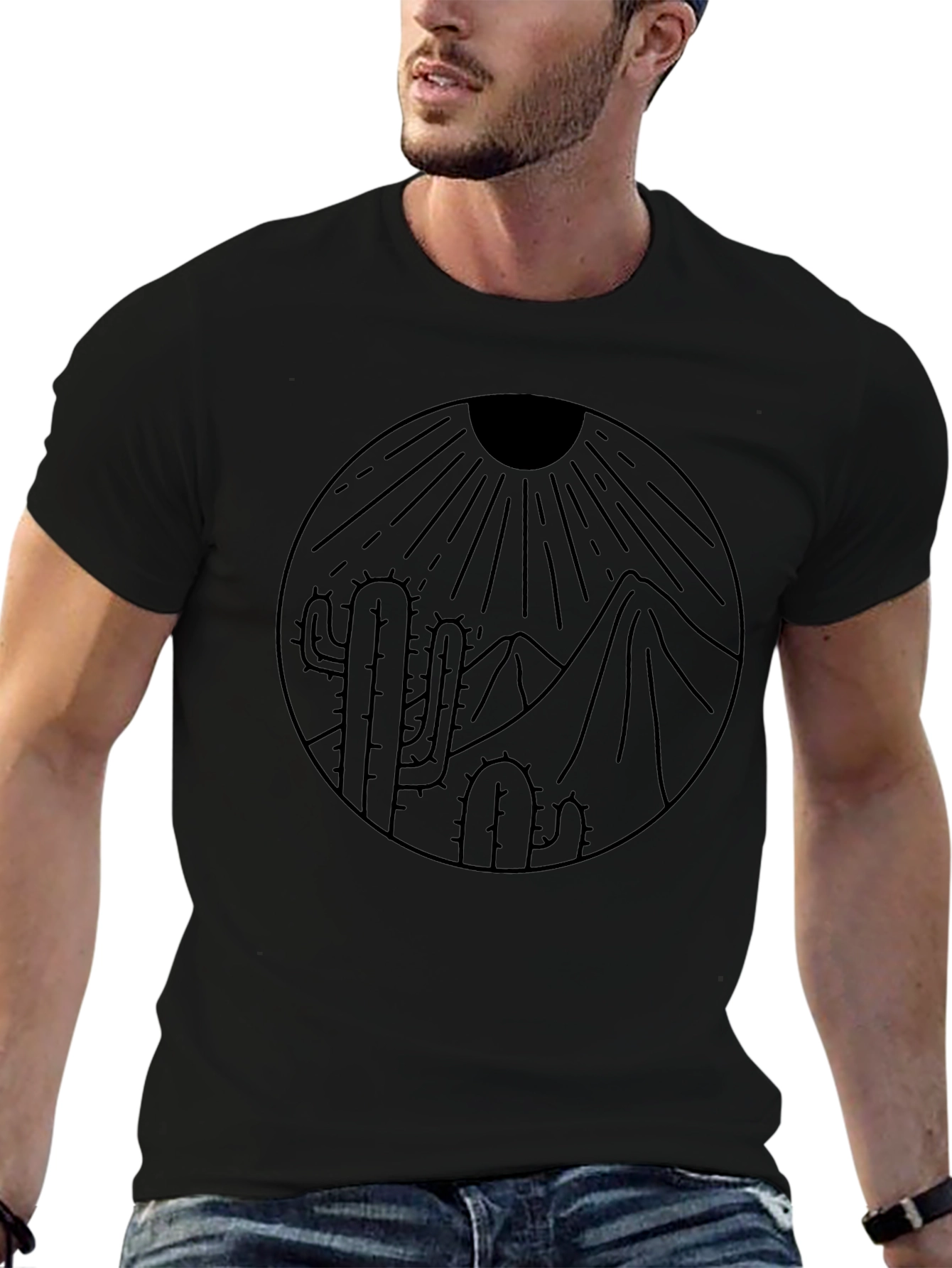 Desert Scene Black Graphic Tee