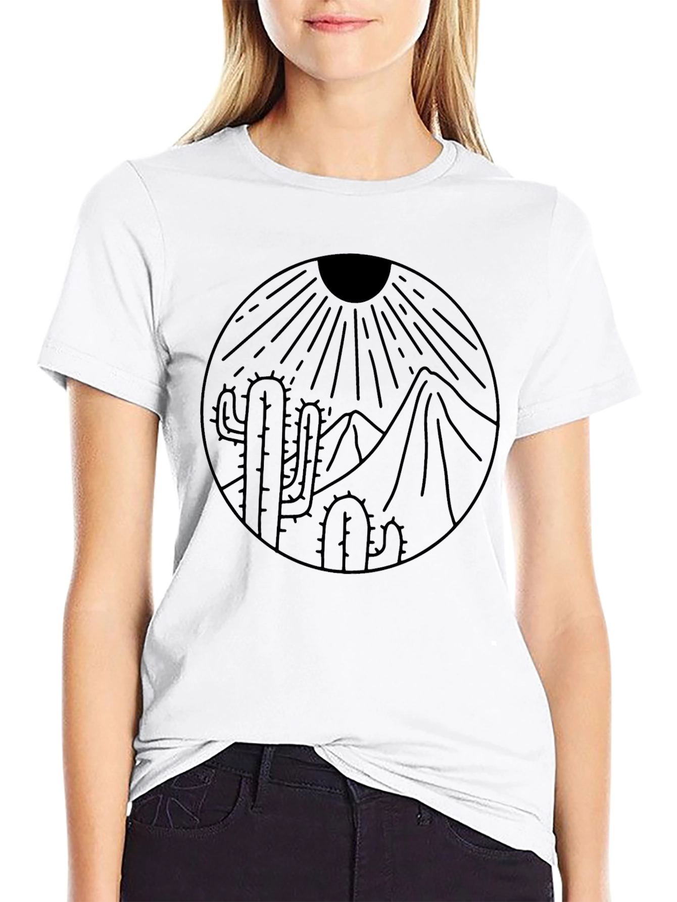Desert Scene Black Graphic Tee