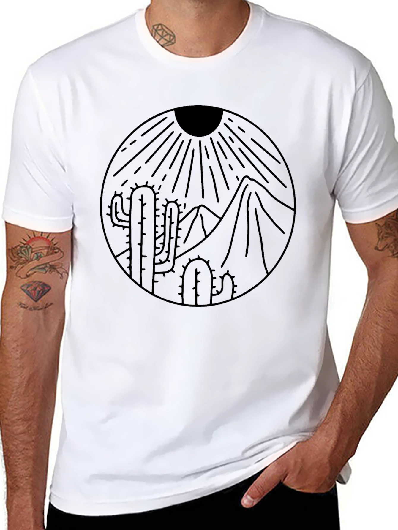 Desert Scene Black Graphic Tee