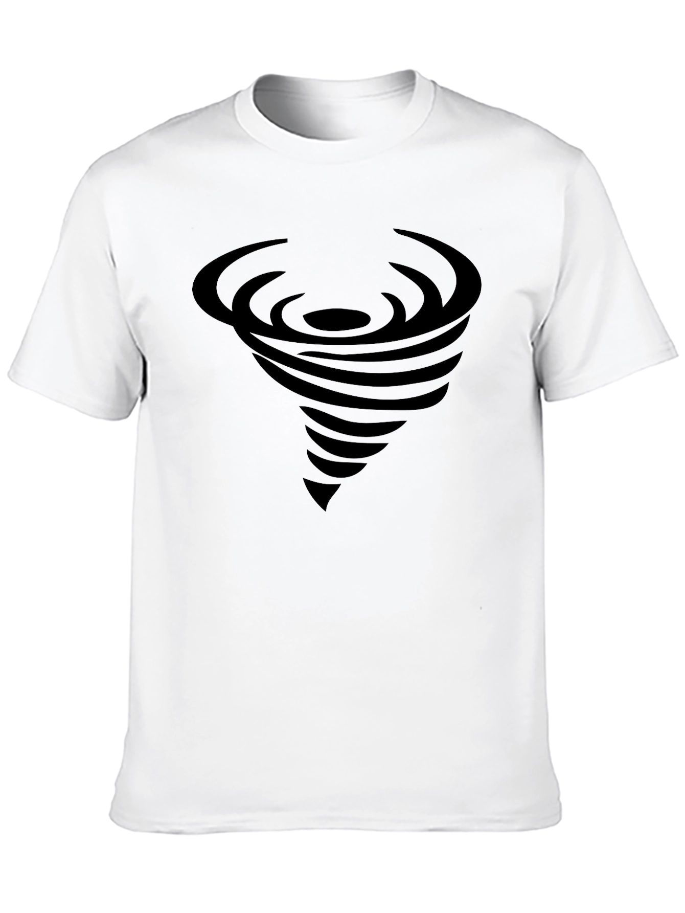 Tornado Graphic Tee - Stylish Black Cotton T-Shirt