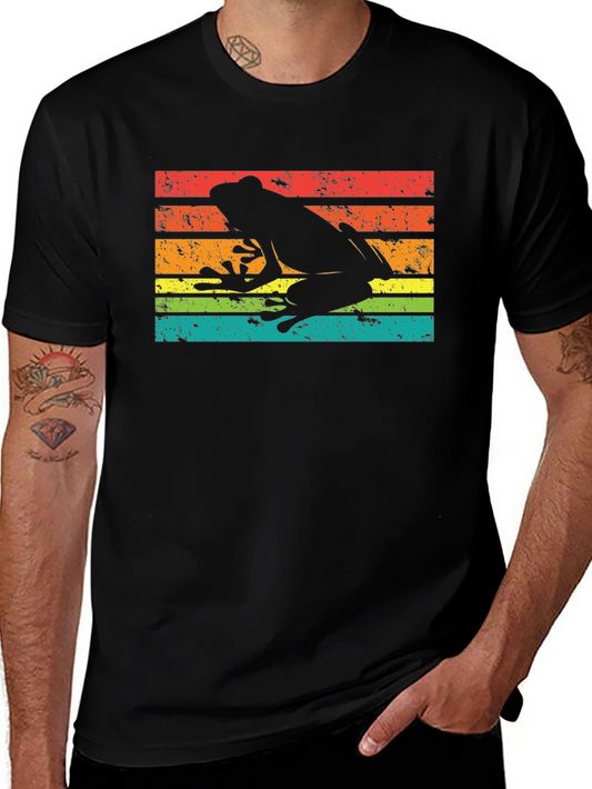Retro Frog Silhouette Graphic T-Shirt