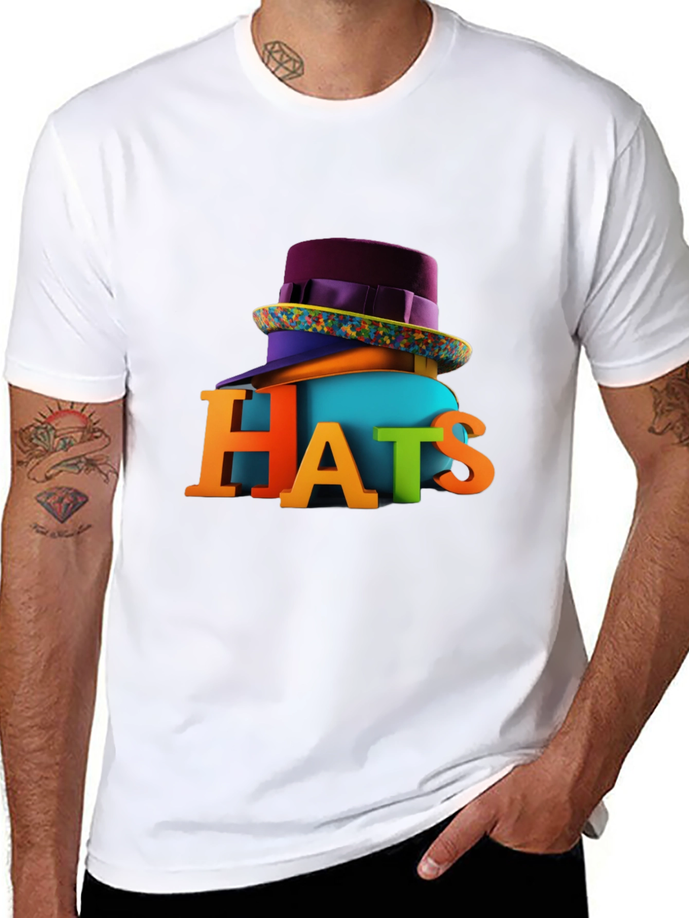 Colorful Hats Graphic Tee