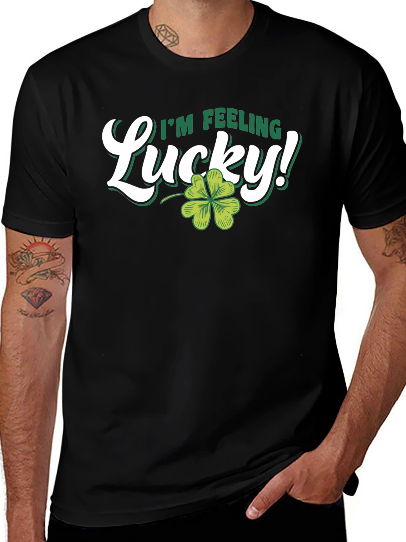 Lucky Four Leaf Clover Graphic Tee