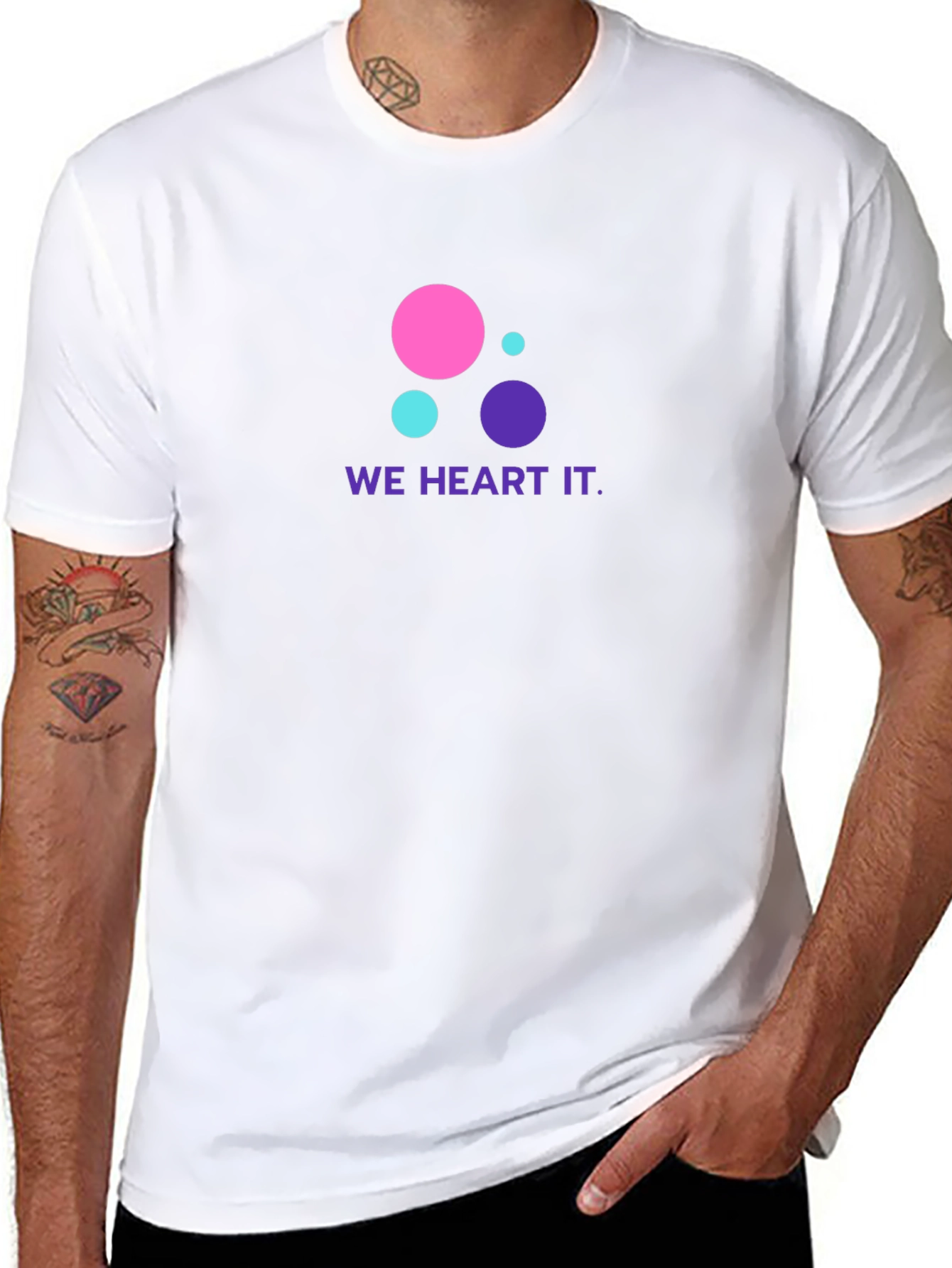 We Heart It T-Shirt - Black Cotton Blend