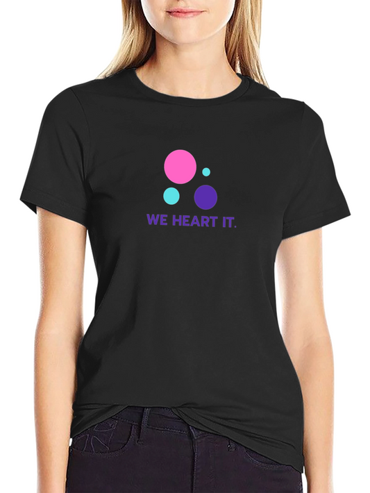 We Heart It T-Shirt - Black Cotton Blend