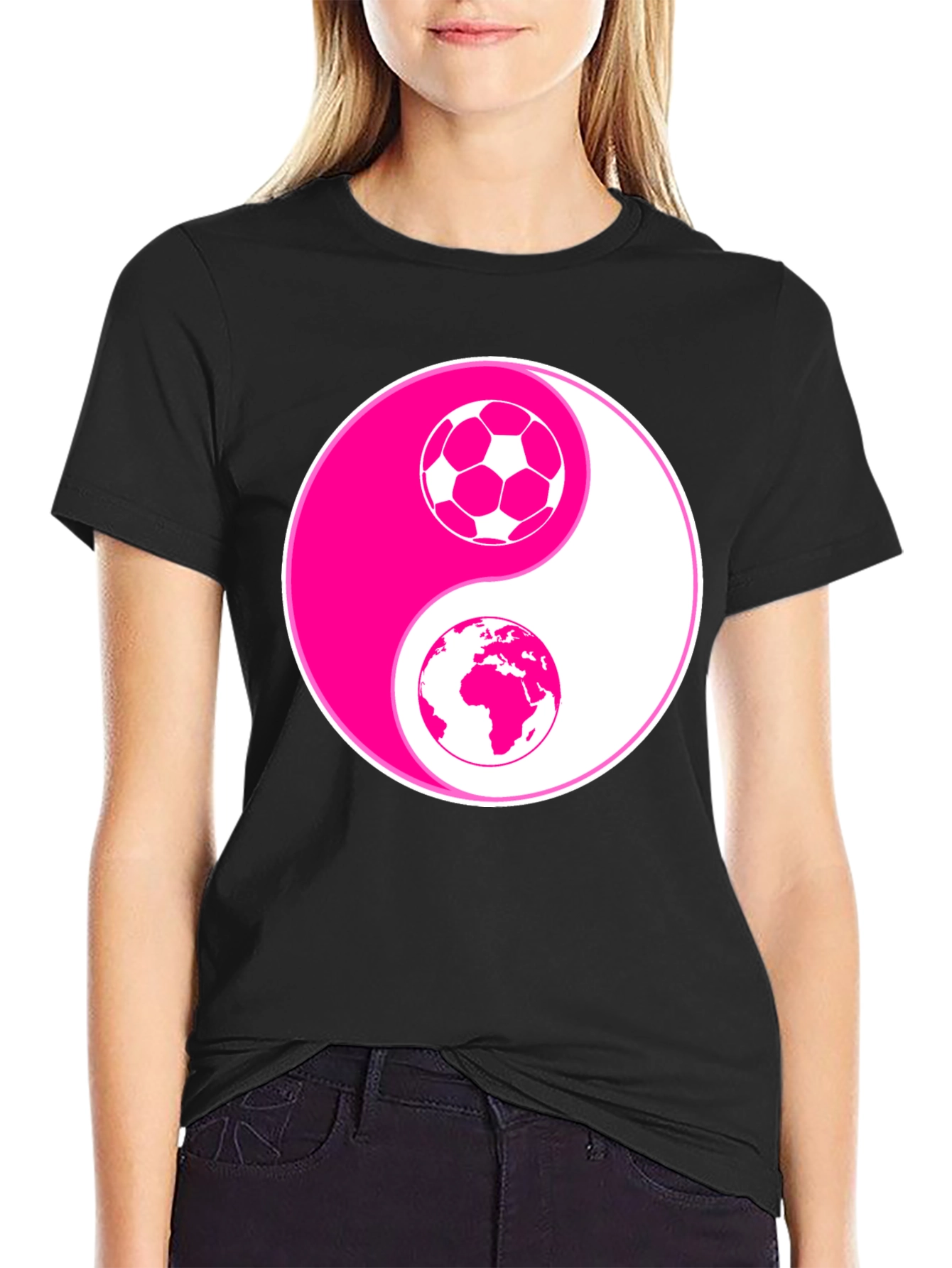 Yin Yang Soccer Earth T-Shirt