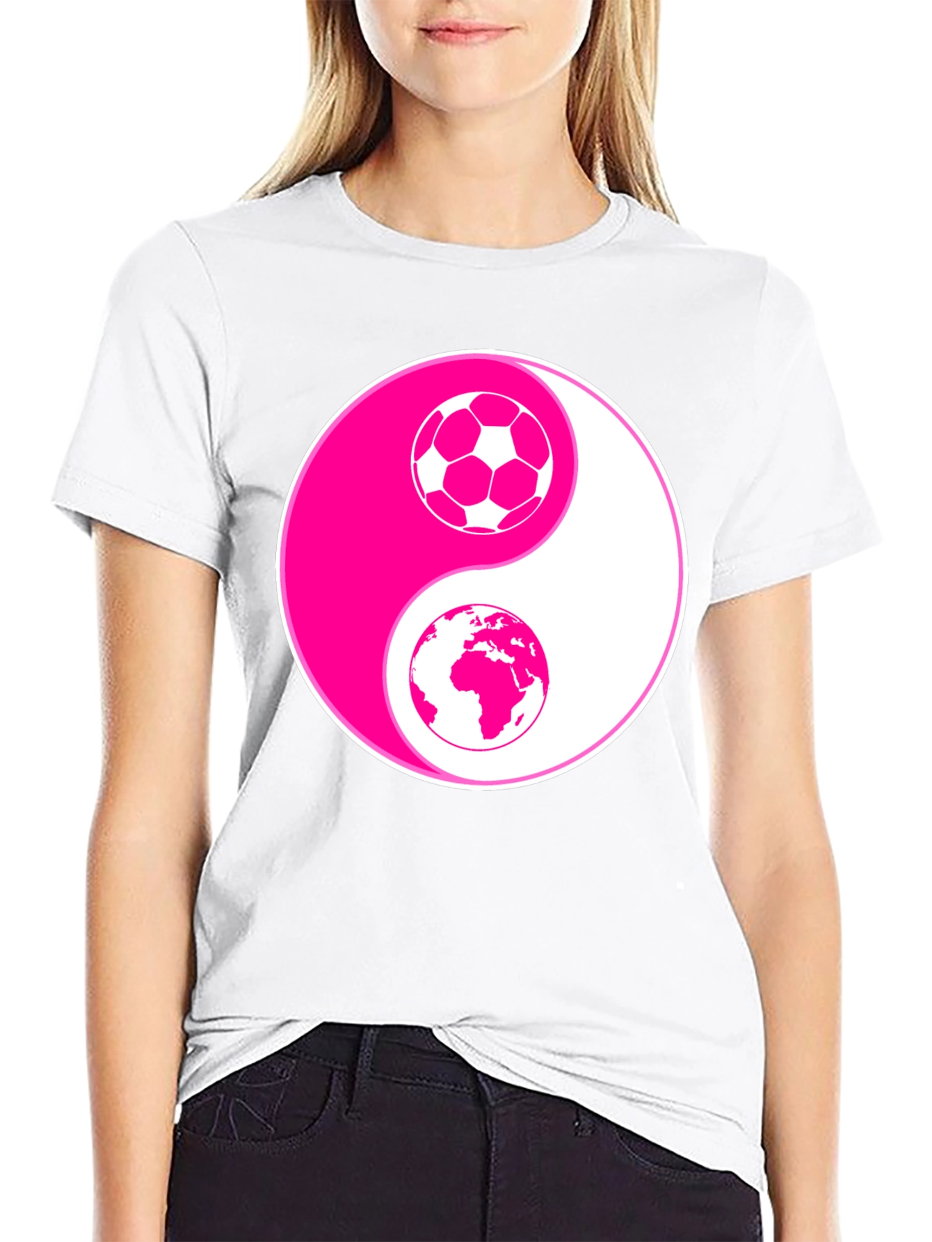 Yin Yang Soccer Earth T-Shirt