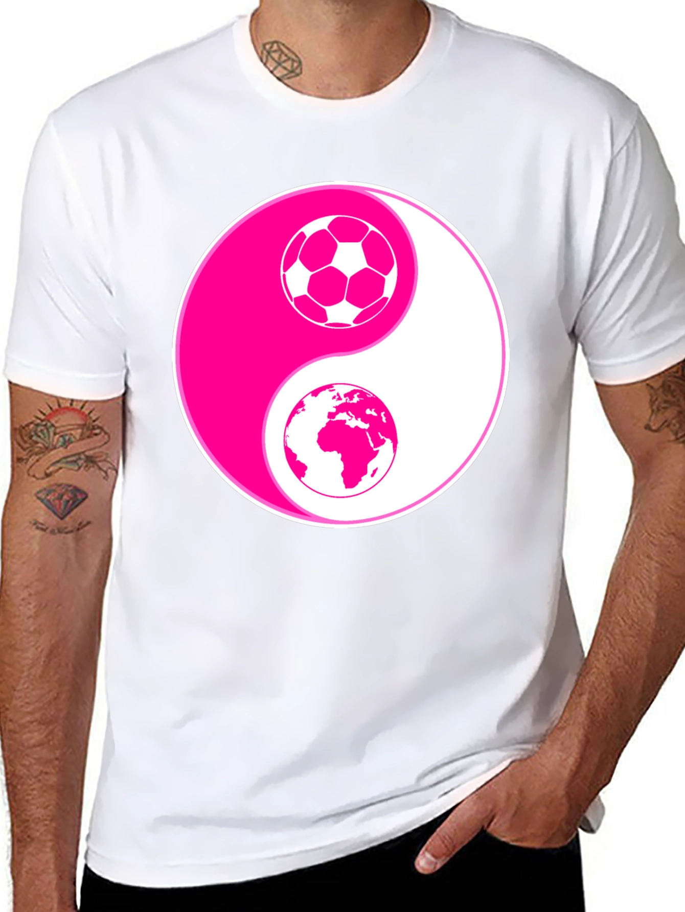 Yin Yang Soccer Earth T-Shirt