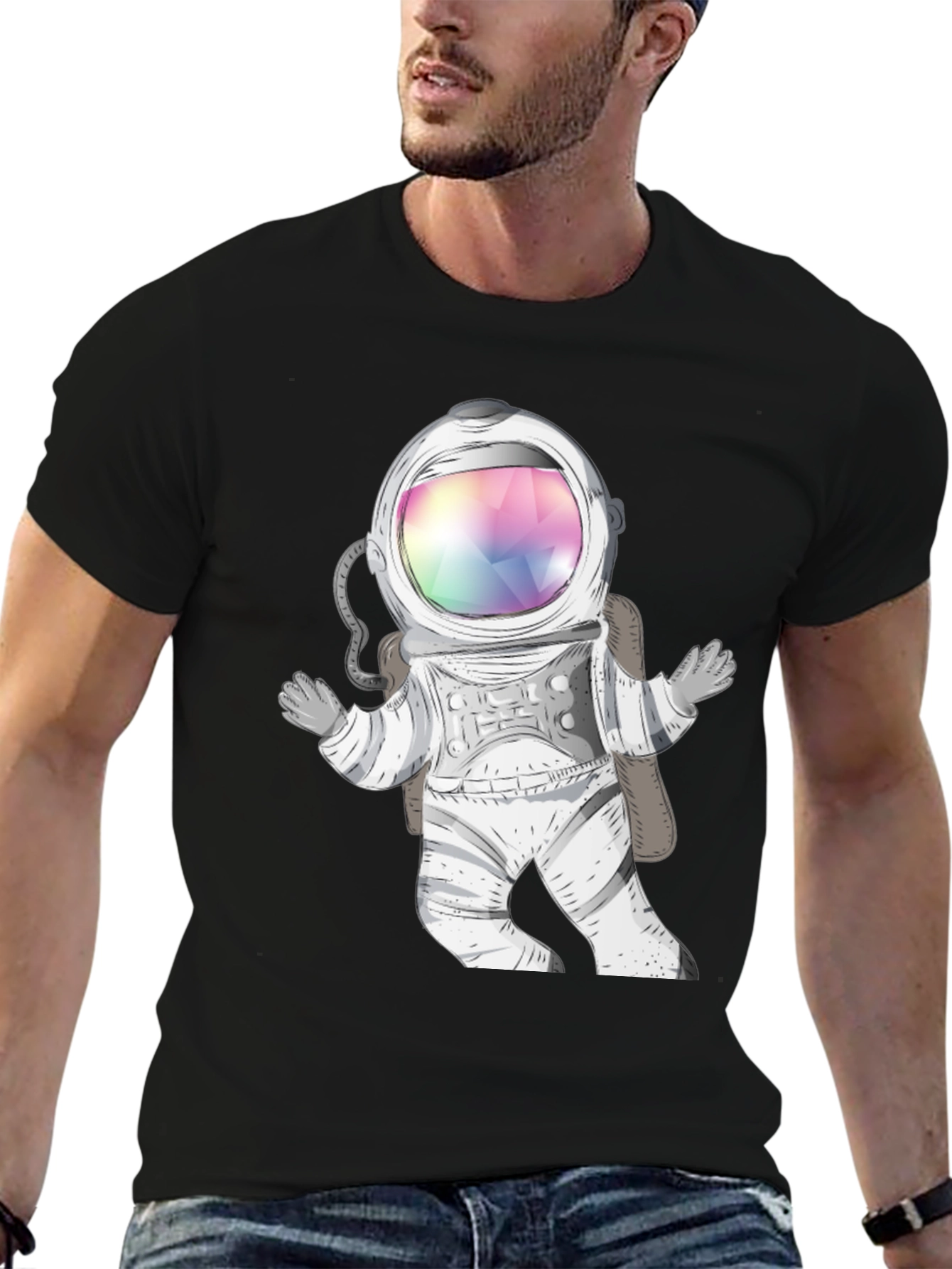Astronaut Graphic Print T-Shirt