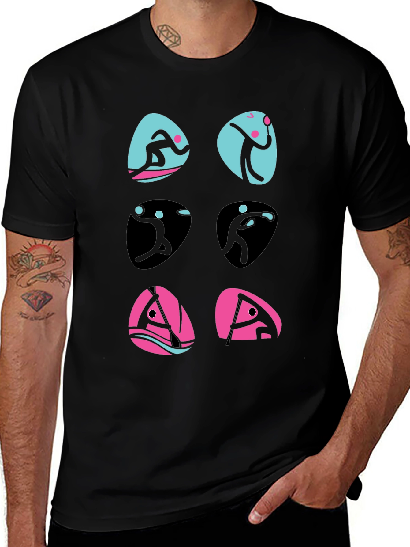 Sports Pictogram Graphic T-Shirt