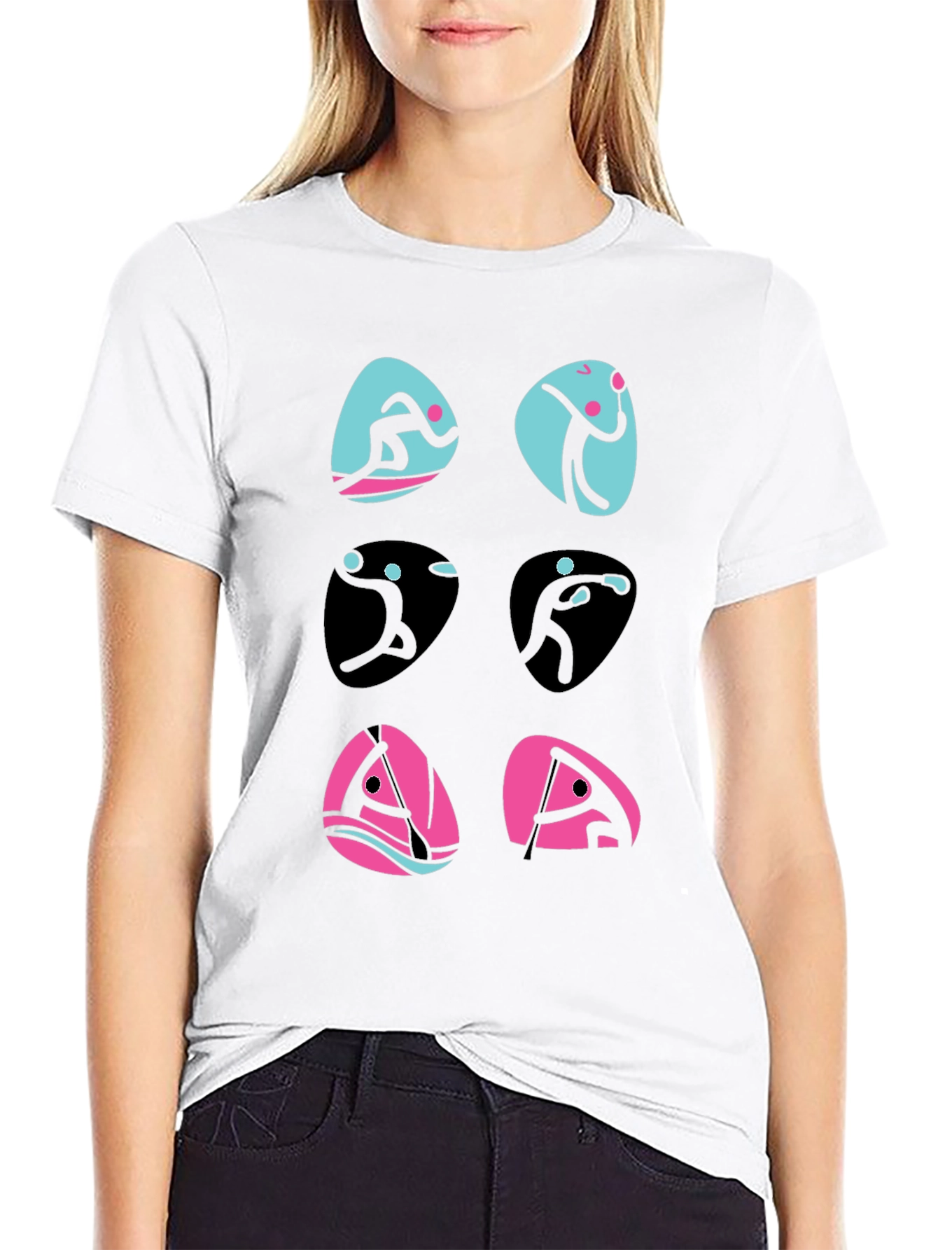 Sports Pictogram Graphic T-Shirt