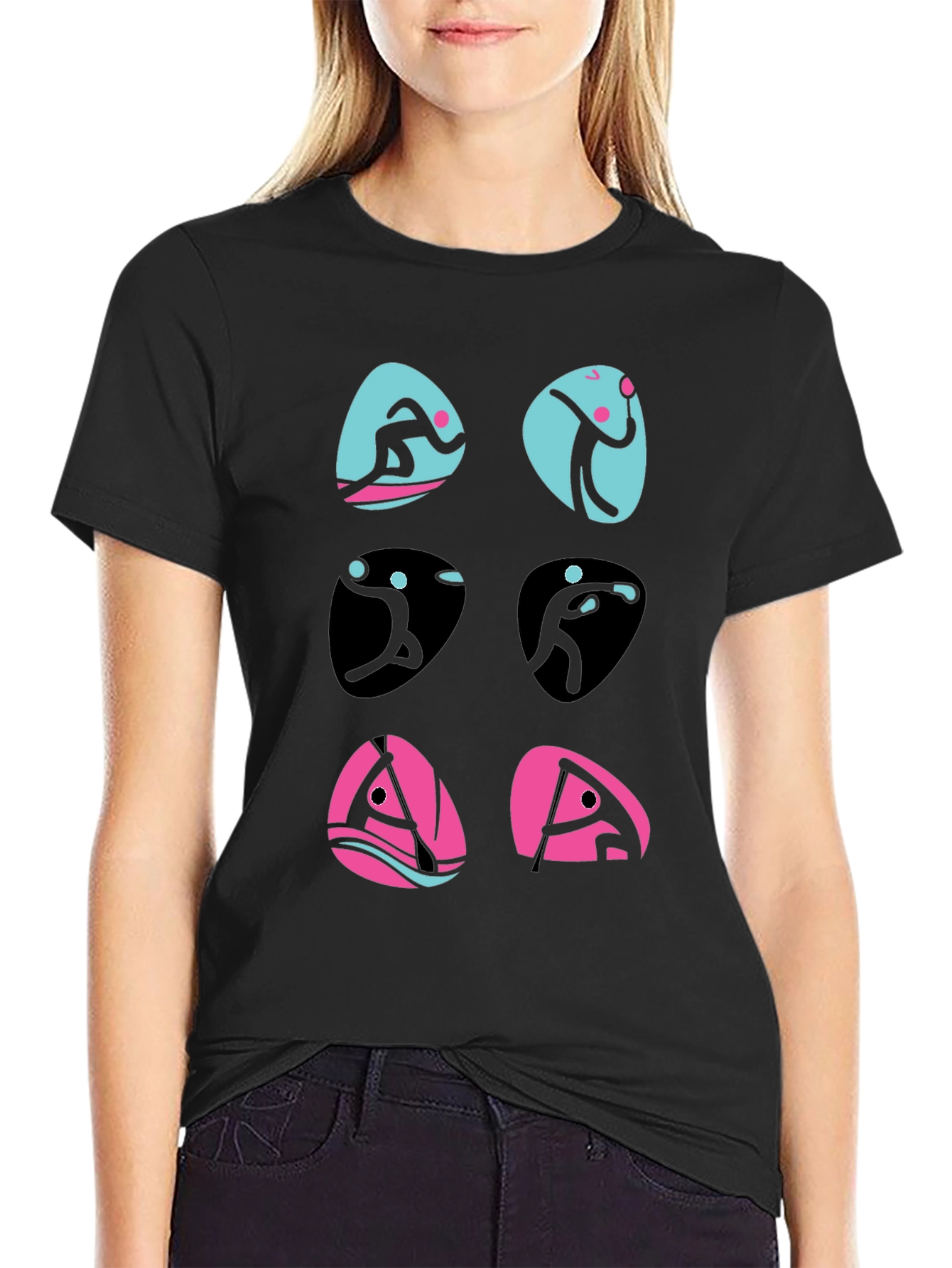 Sports Pictogram Graphic T-Shirt