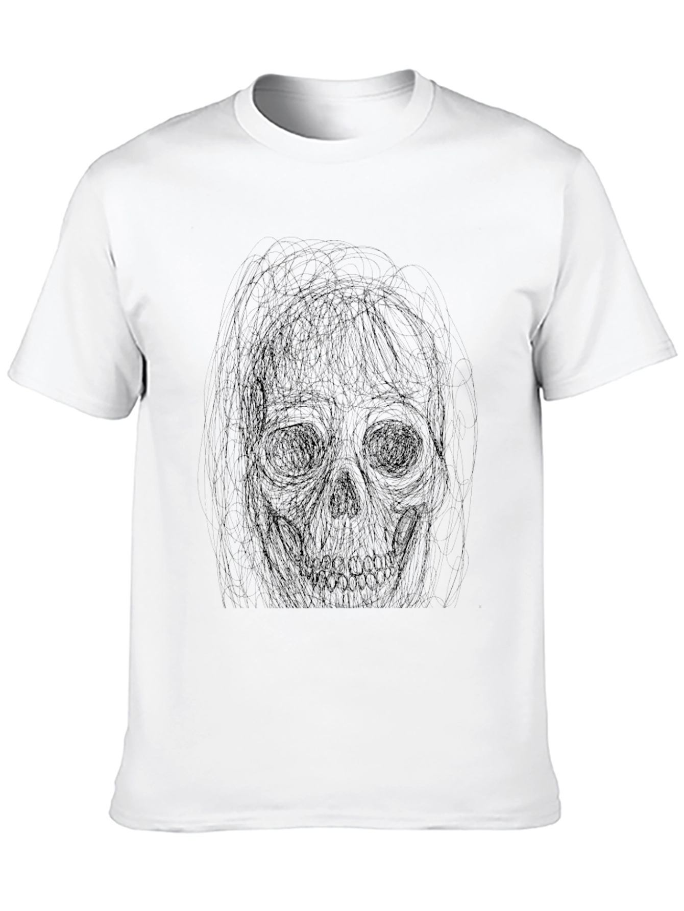 Skull Sketch Tee - Dark Graphic T-Shirt