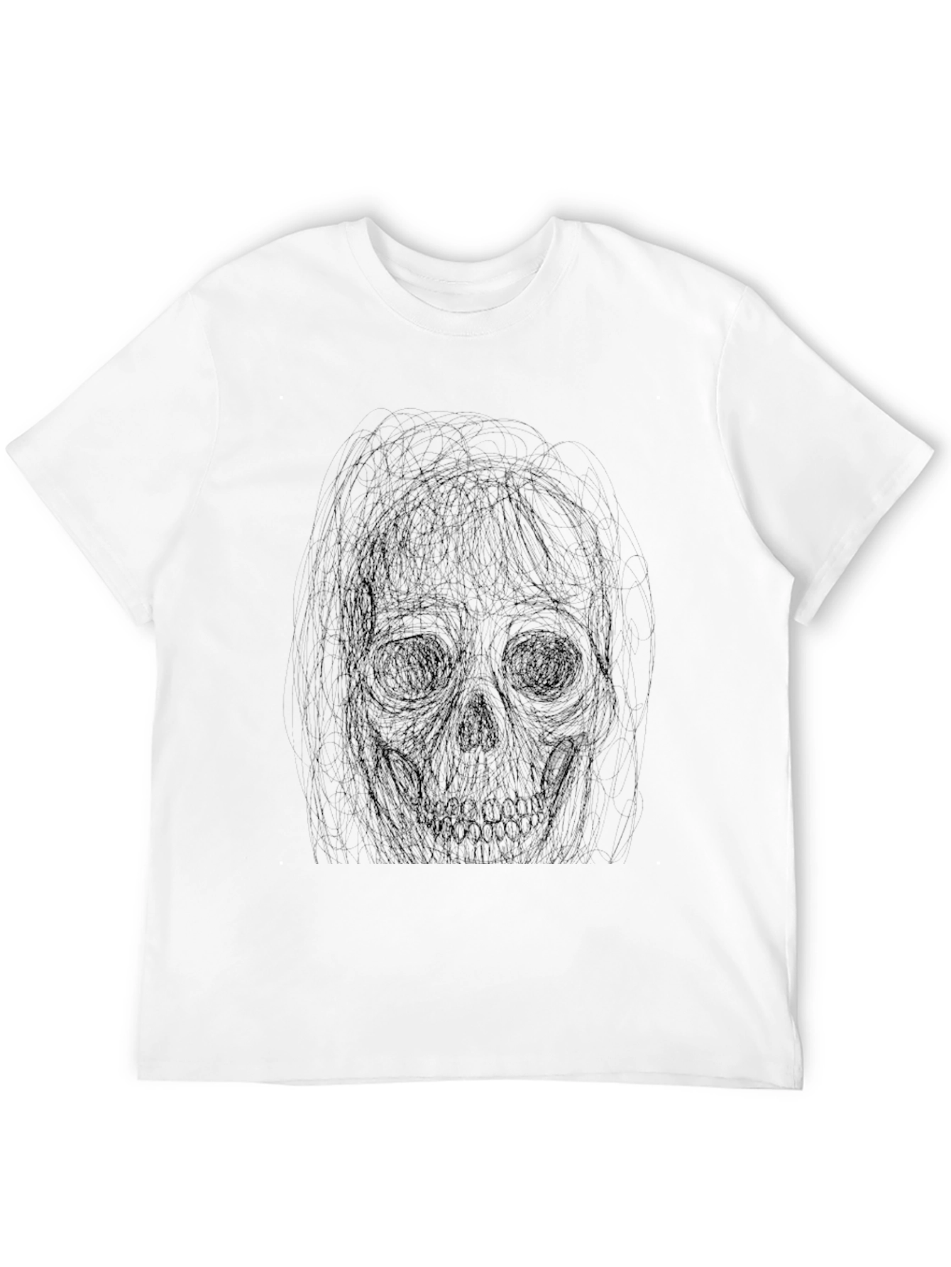 Skull Sketch Tee - Dark Graphic T-Shirt