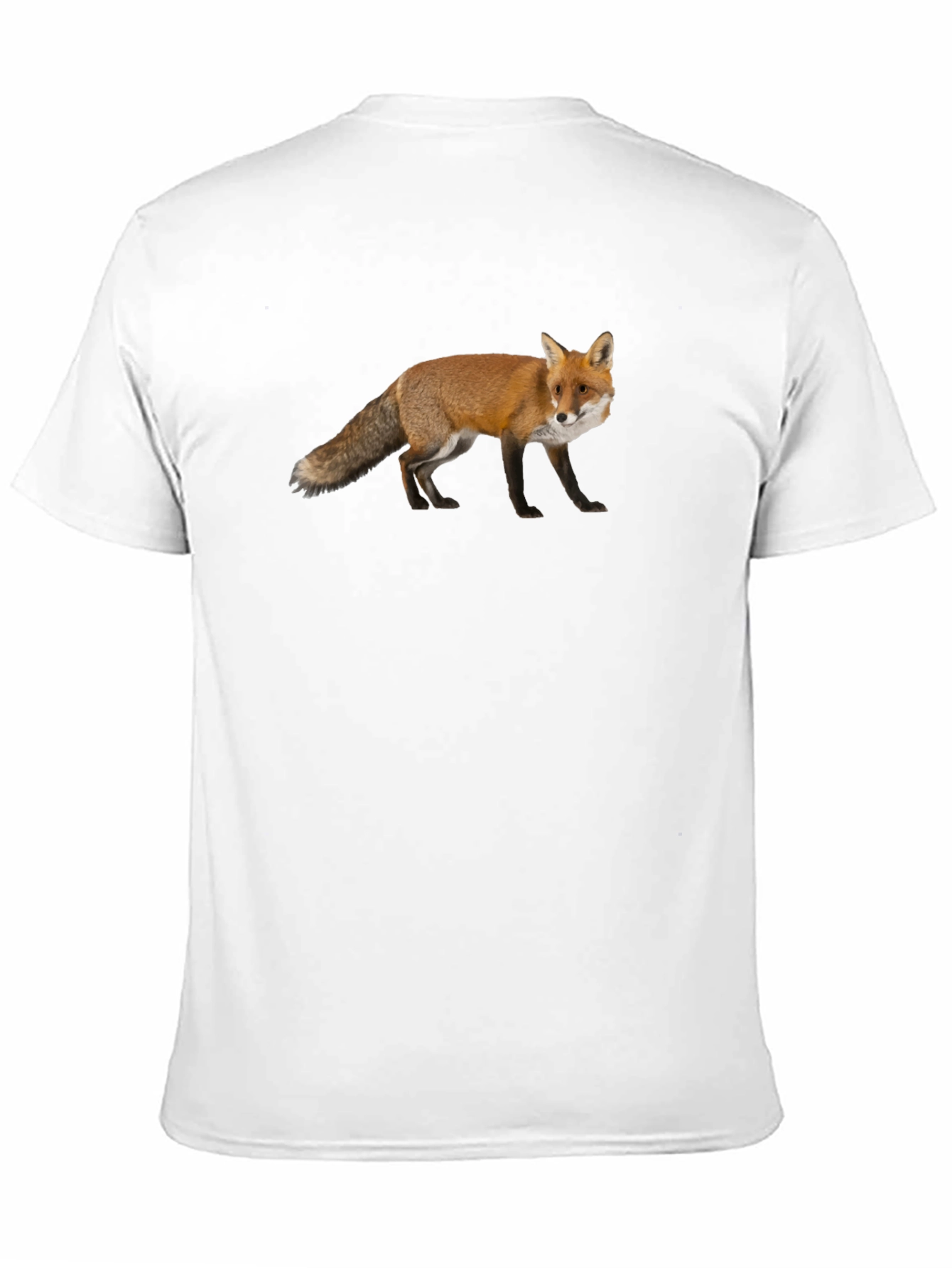 Fox Graphic Print Black Crew Neck T-Shirt