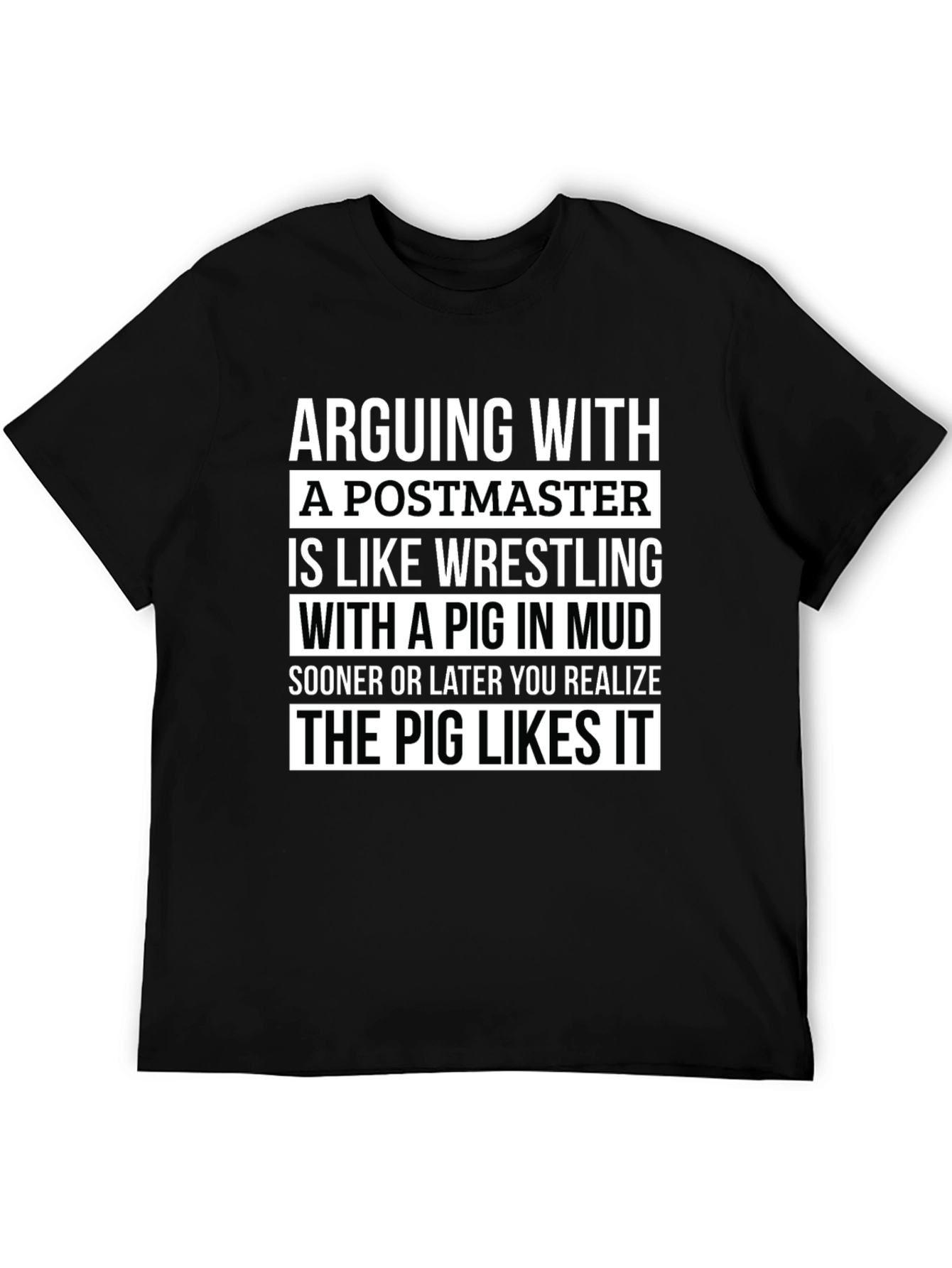 Arguing with Postmaster Pig Funny T-Shirt
