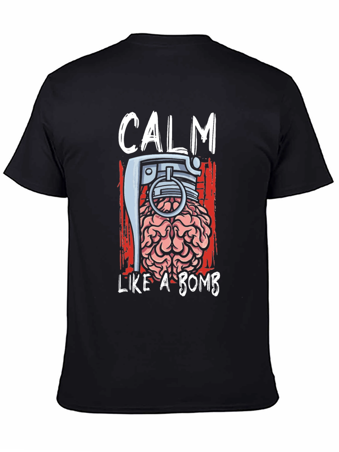 Calm Like a Bomb Brain Grenade T-Shirt