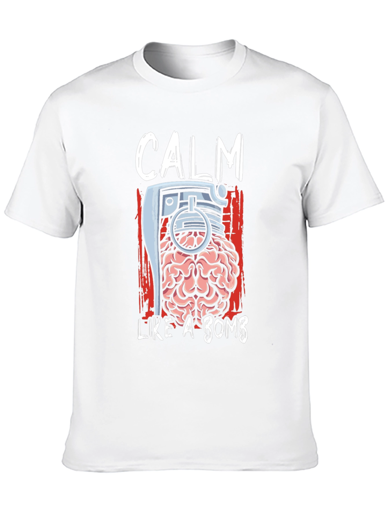 Calm Like a Bomb Brain Grenade T-Shirt
