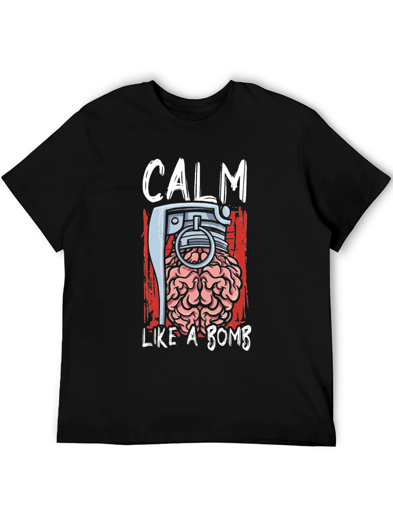 Calm Like a Bomb Brain Grenade T-Shirt