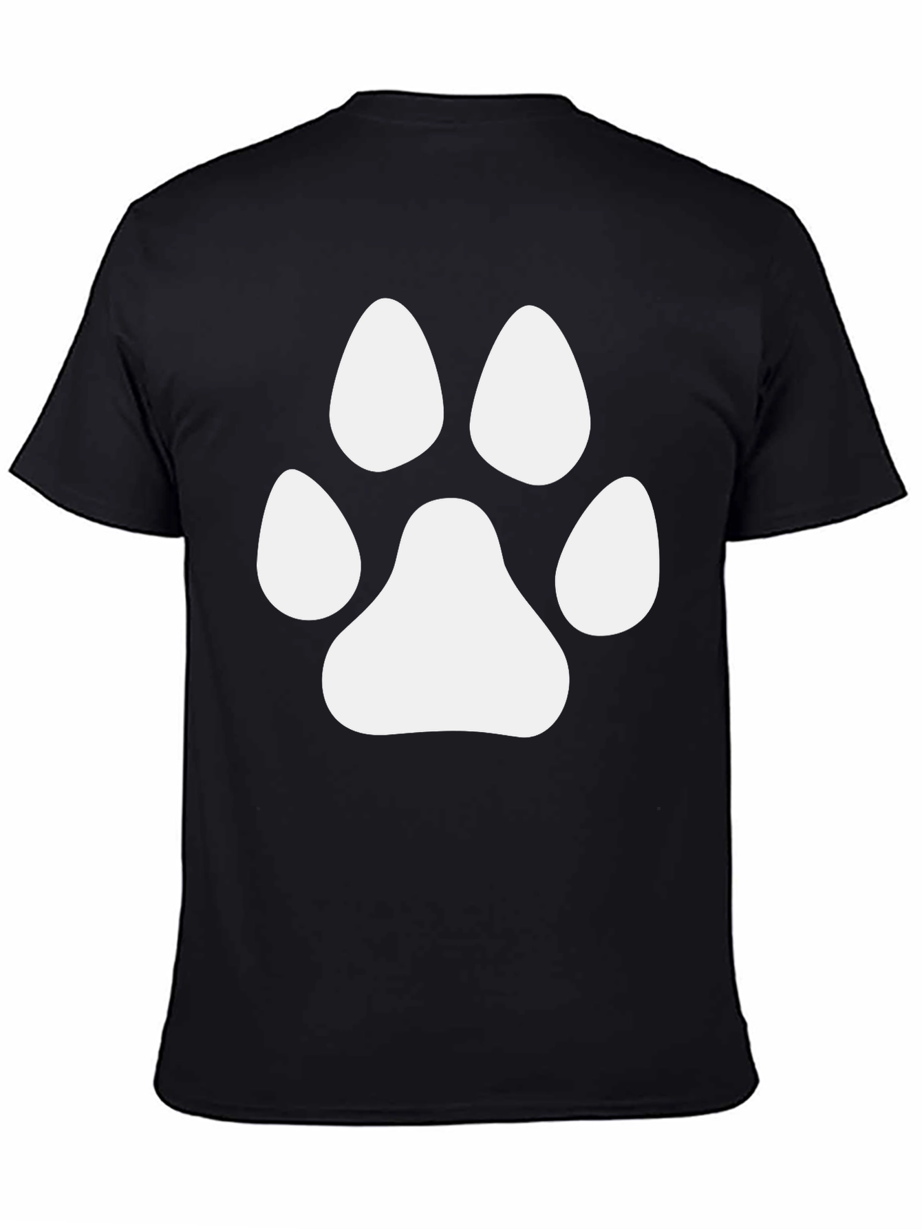 Paw Print Graphic Tee - Black Unisex T-Shirt