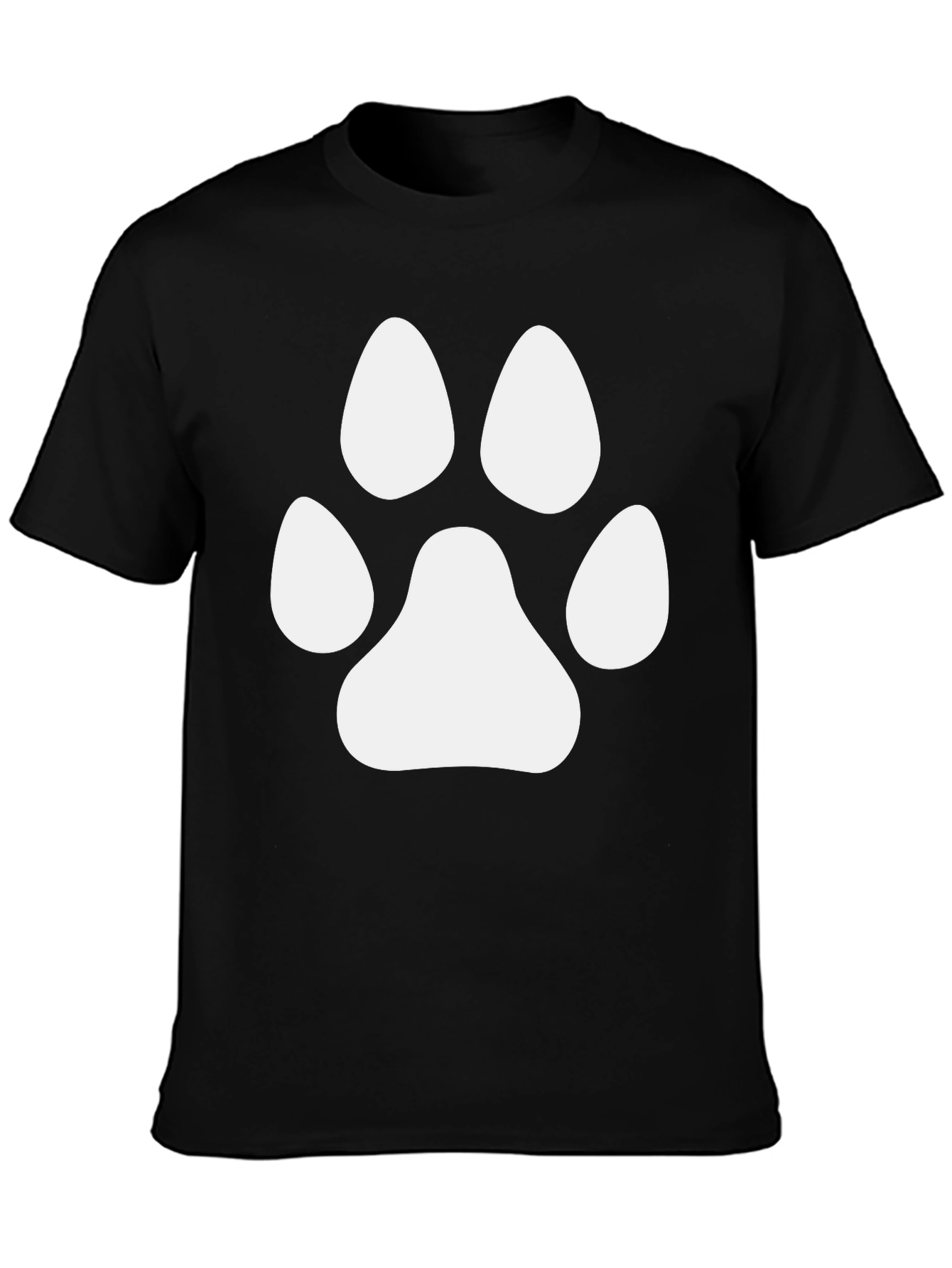 Paw Print Graphic Tee - Black Unisex T-Shirt
