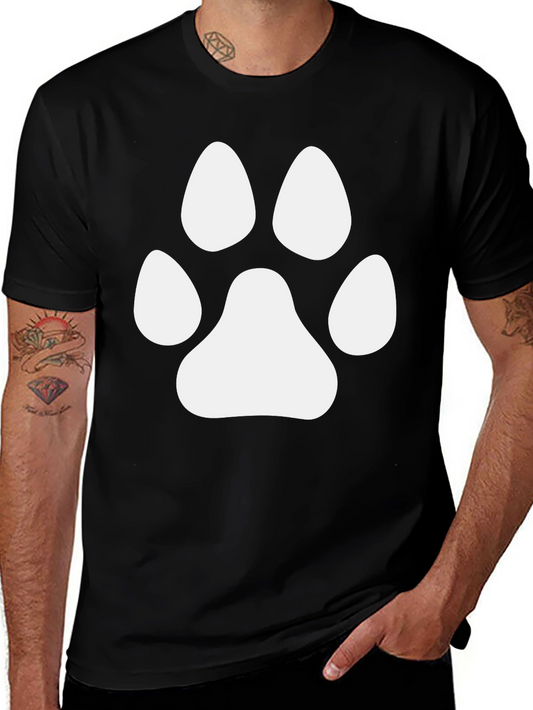 Paw Print Graphic Tee - Black Unisex T-Shirt