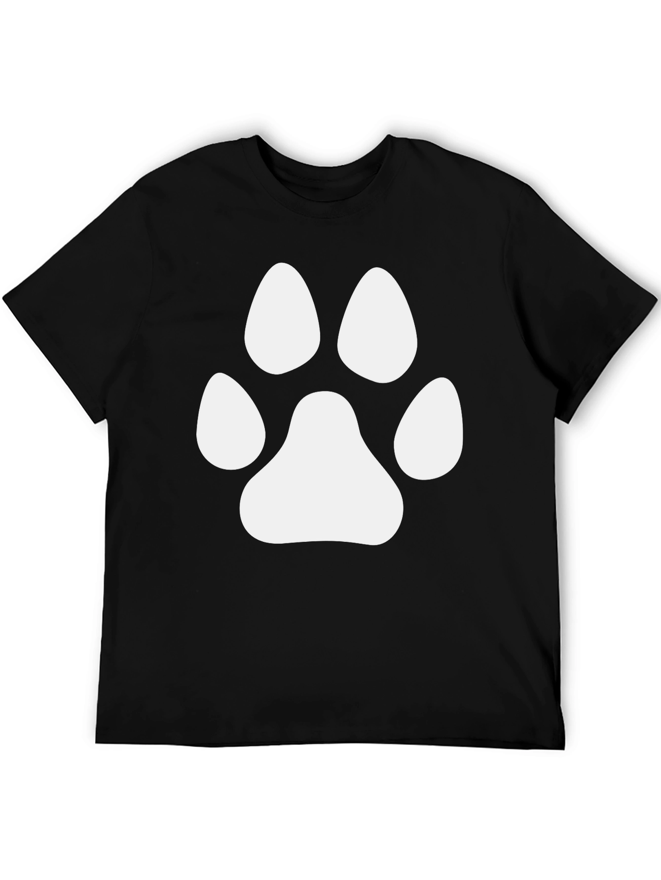 Paw Print Graphic Tee - Black Unisex T-Shirt