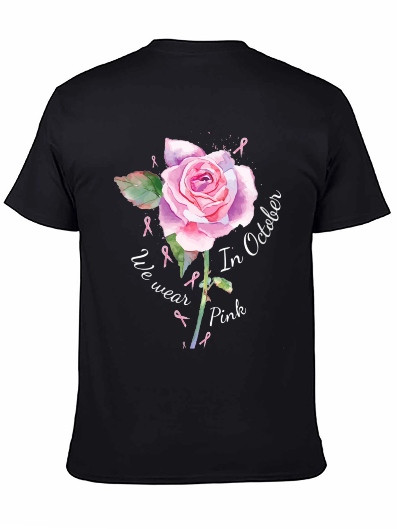 Pink Ribbon Rose T-Shirt
