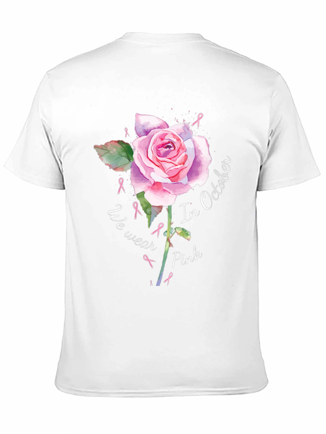 Pink Ribbon Rose T-Shirt