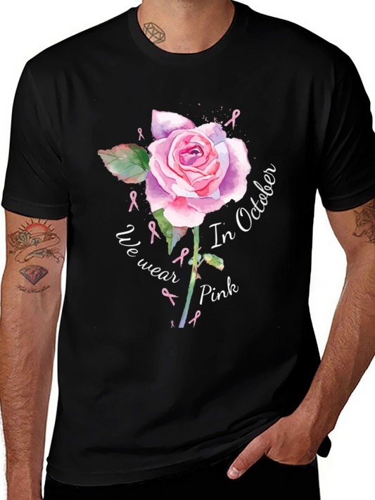 Pink Ribbon Rose T-Shirt