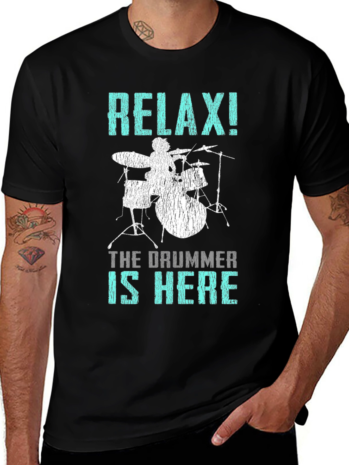 Relax! The Drummer is Here T-Shirt - Percussionist Tee