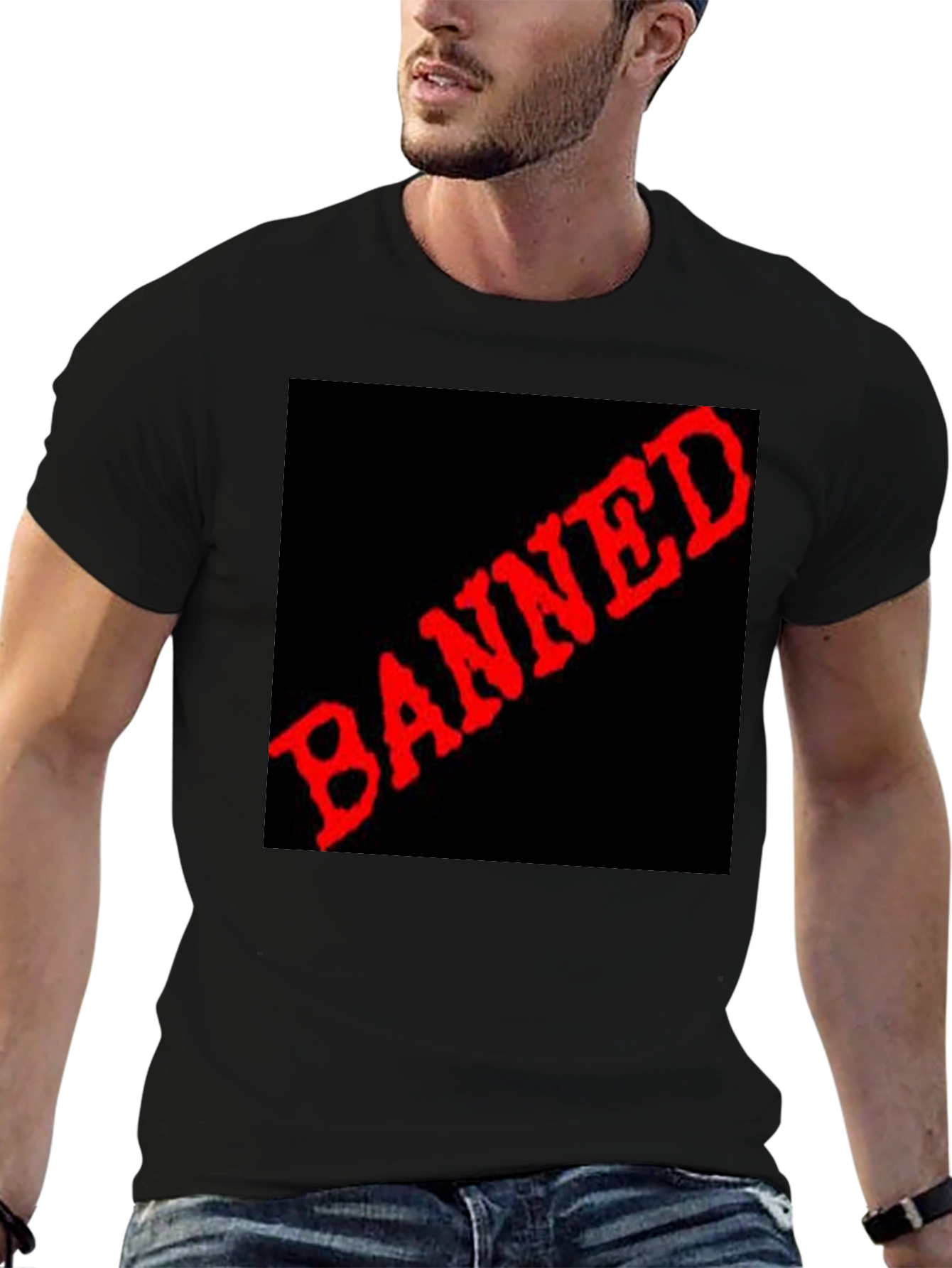 Banned Graphic Tee - Edgy Statement T-Shirt